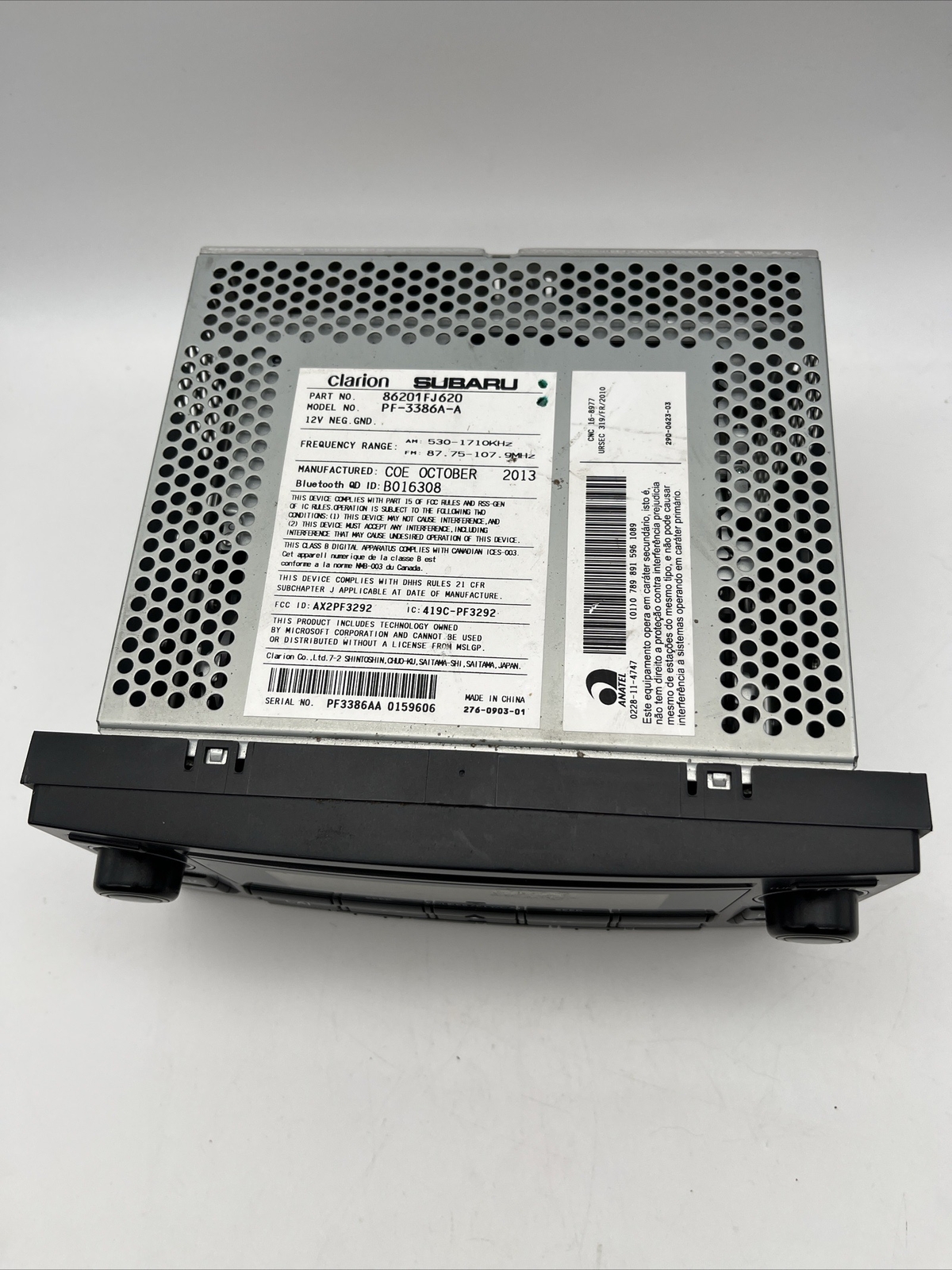 12-14 Subaru Impreza AM/FM CD MP3 Radio OEM 86201FJ620 PF-3386A-A Clarion
