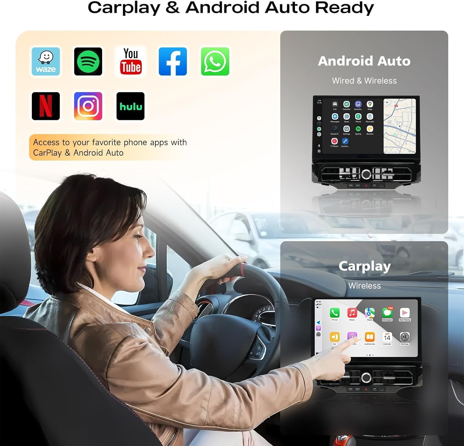 Firstnav T13 Car Stereo for Toyota 4Runner 2010-2023 CarPlay QLED 14.6″ BT 5.0