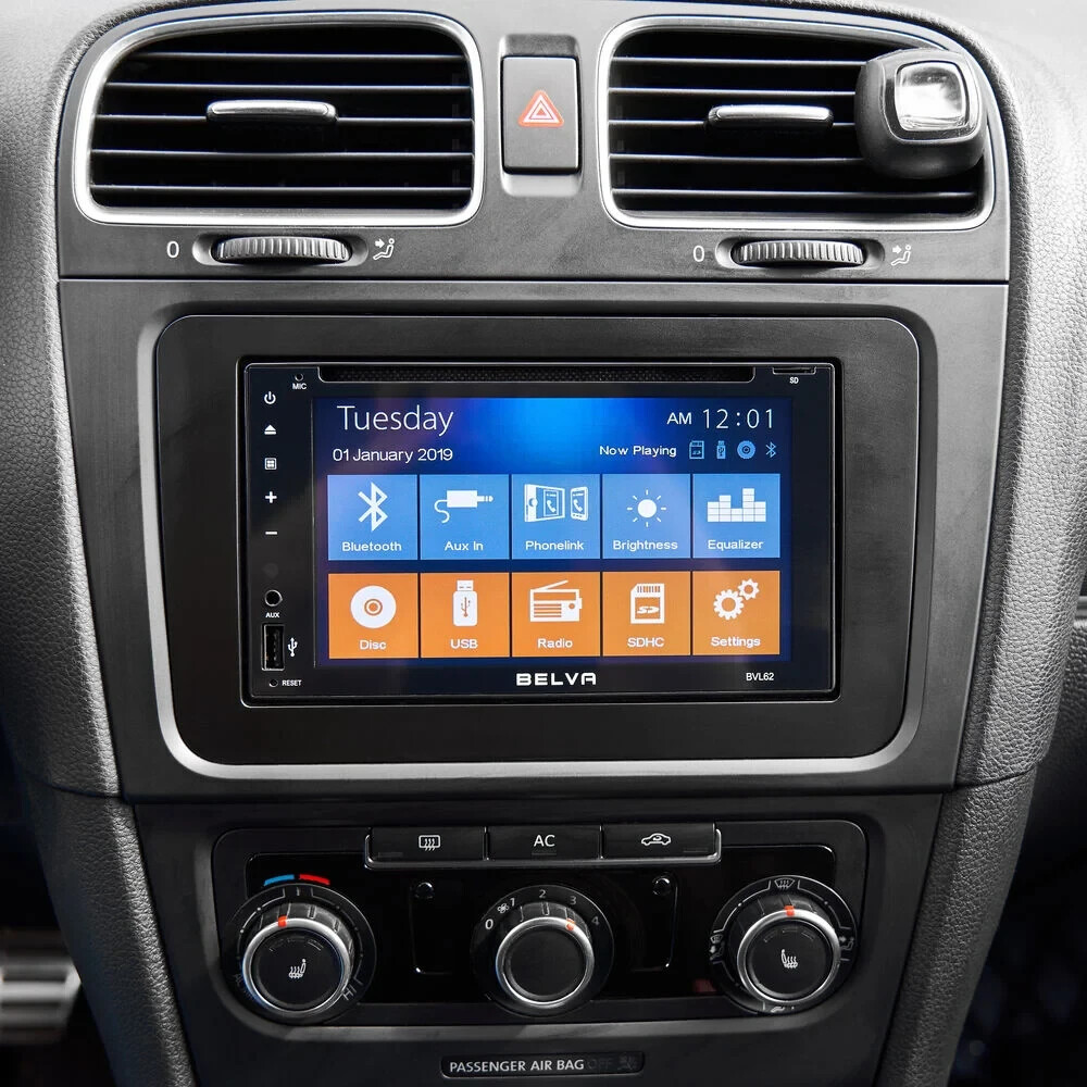 BVL62 6.2″ Double DIN Touchscreen DVD Multimedia Receiver with Bluetooth
