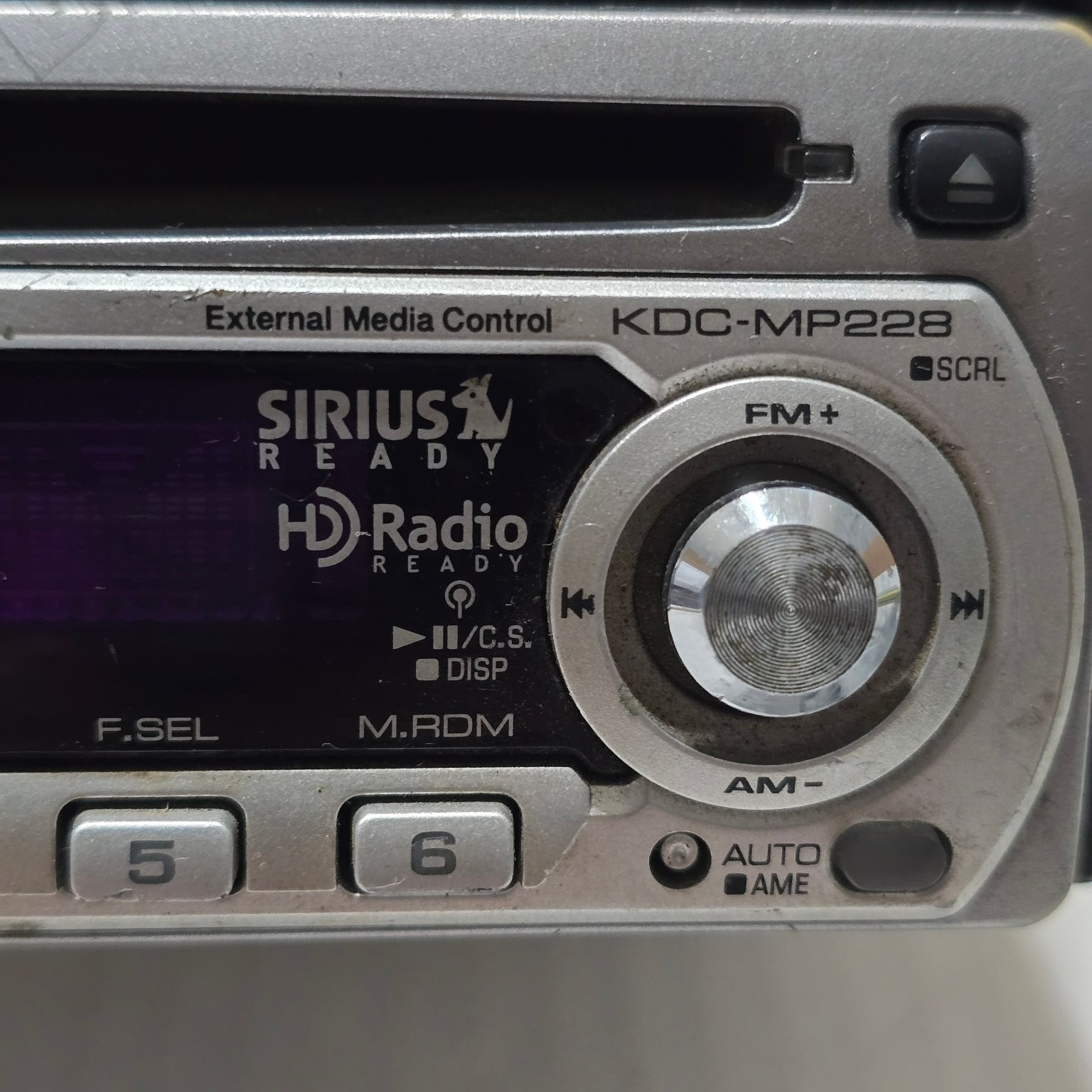 Kenwood KDC-MP228 Car CD MP3 Player Receiver 50Wx4 MOSFET Sirius HD Ready