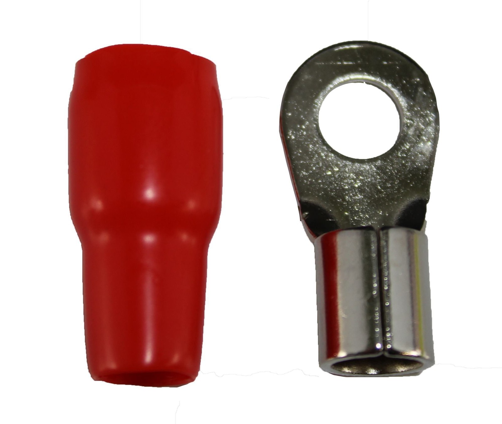 XS Power 20pk, Red 4 AWG 10.5MM Ring Terminals Nickle Plated XS-RT4L-RD