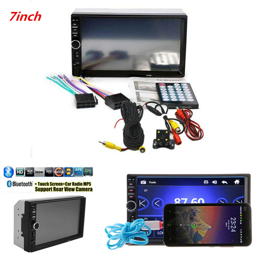 7.0″ 2DIN Car Suv MP5 MP3 Player Bluetooth USB FM Stereo Radio Rear View Camera