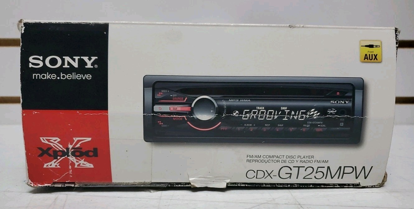 Sony Xplod (CDX-GT25MPW) Car FM/AM Stereo, CD Player & MP3 – Tested, Pre-Owned