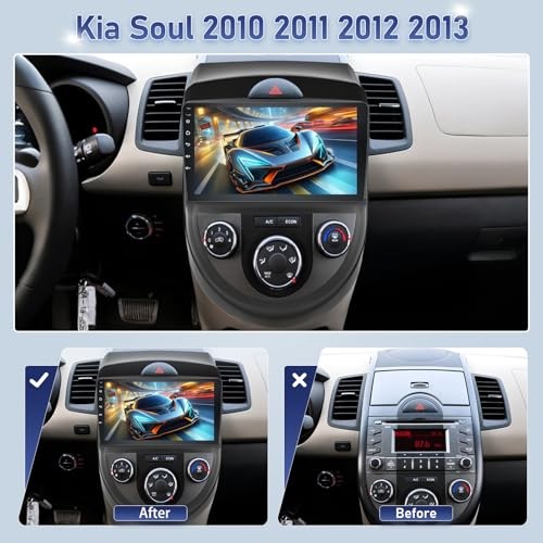 [2G+64G] Car Radio for Kia Soul 2010 2011 2012 2013, 9 inch Android