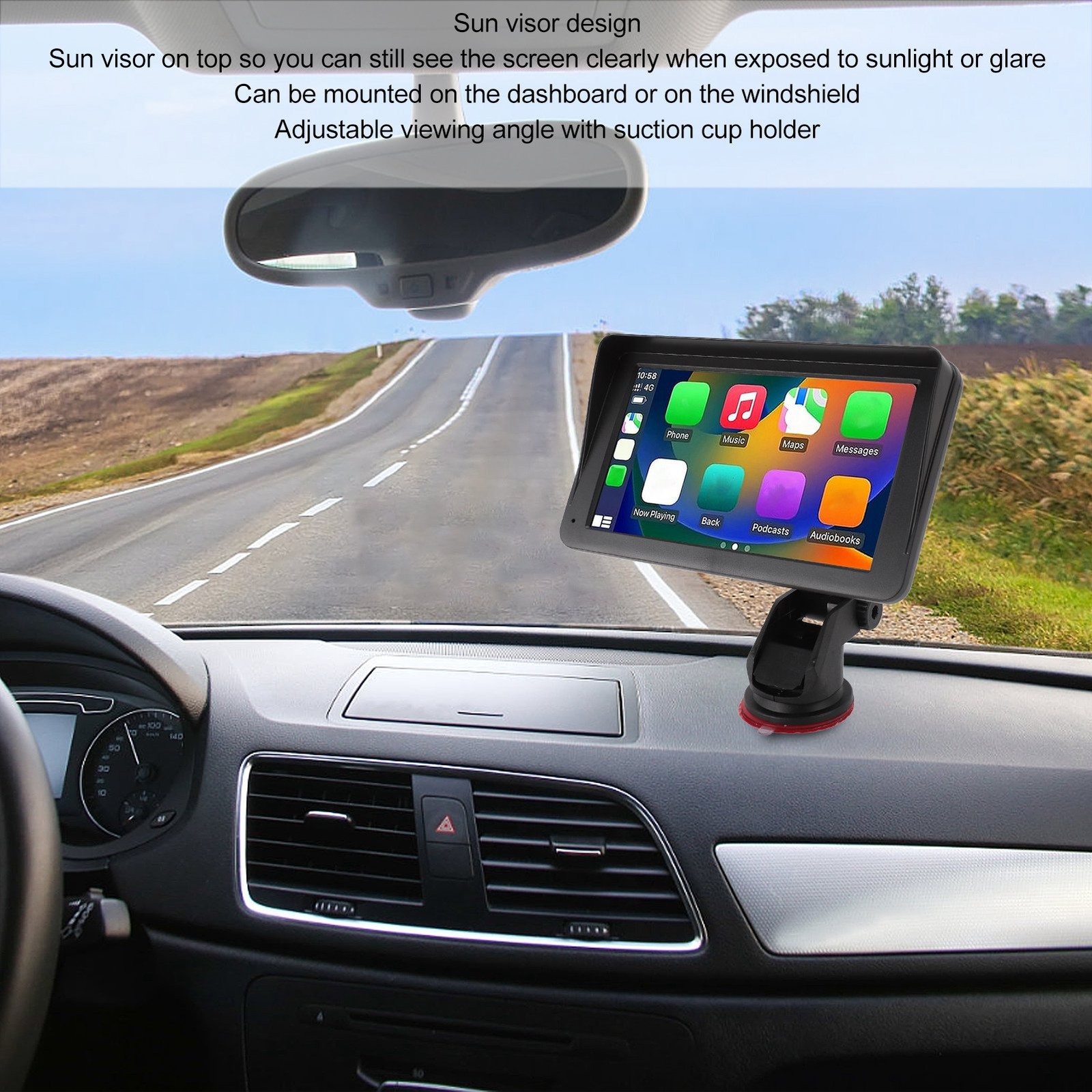 Car Stereo 7 Inch HD Touch Screen Portable Car Stereo For Mirror Link With Voice