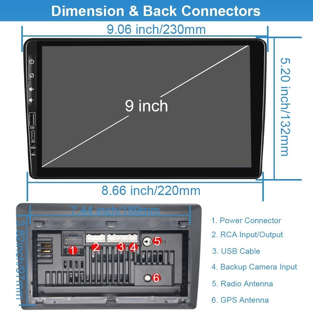 Wireless Carplay Car Radio Stereo GPS Navi For 1997-2003 Ford F150 F250 F350