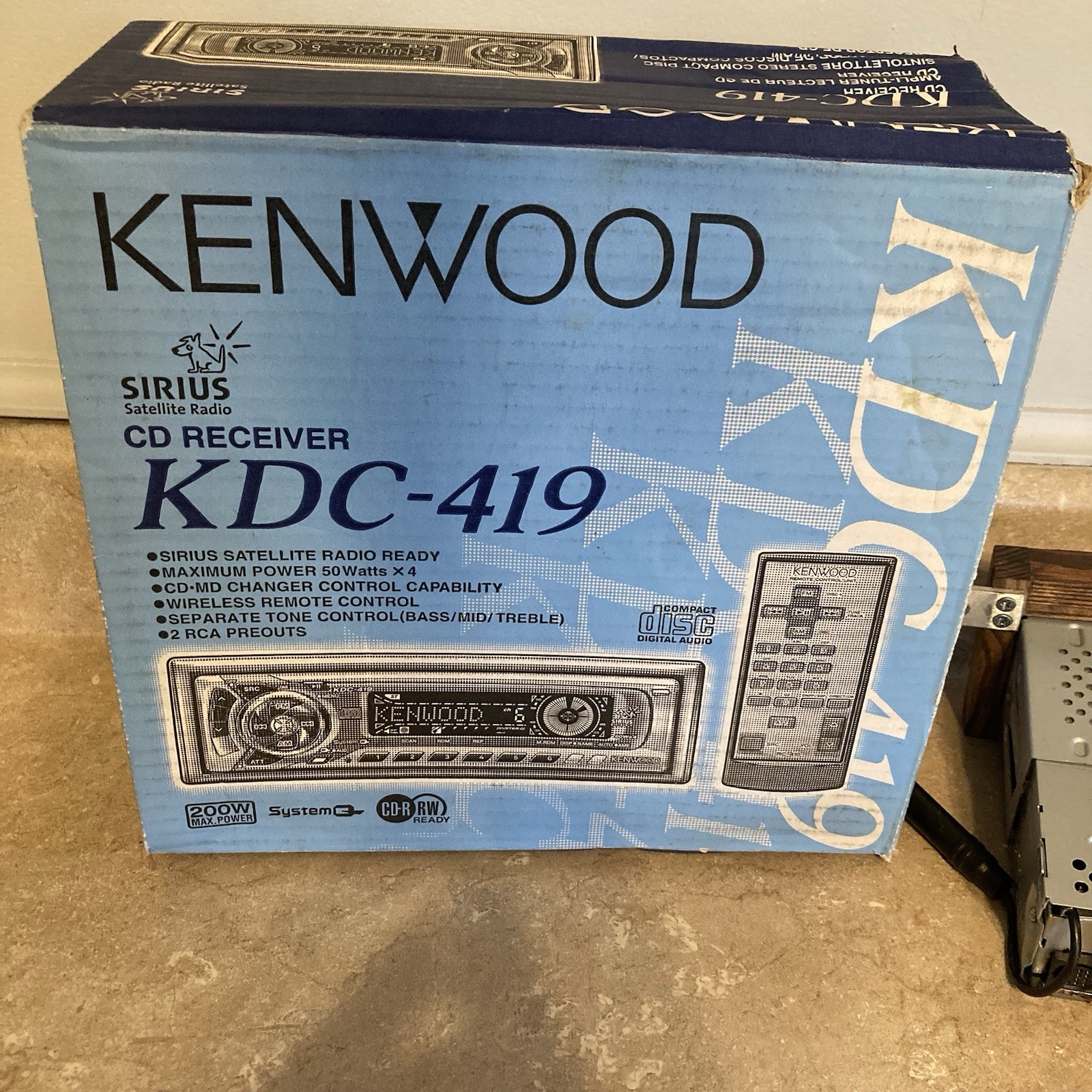 Kenwood KDC-419 CD Receiver Car Stereo w/ Remote Instruction Manual Box Tested