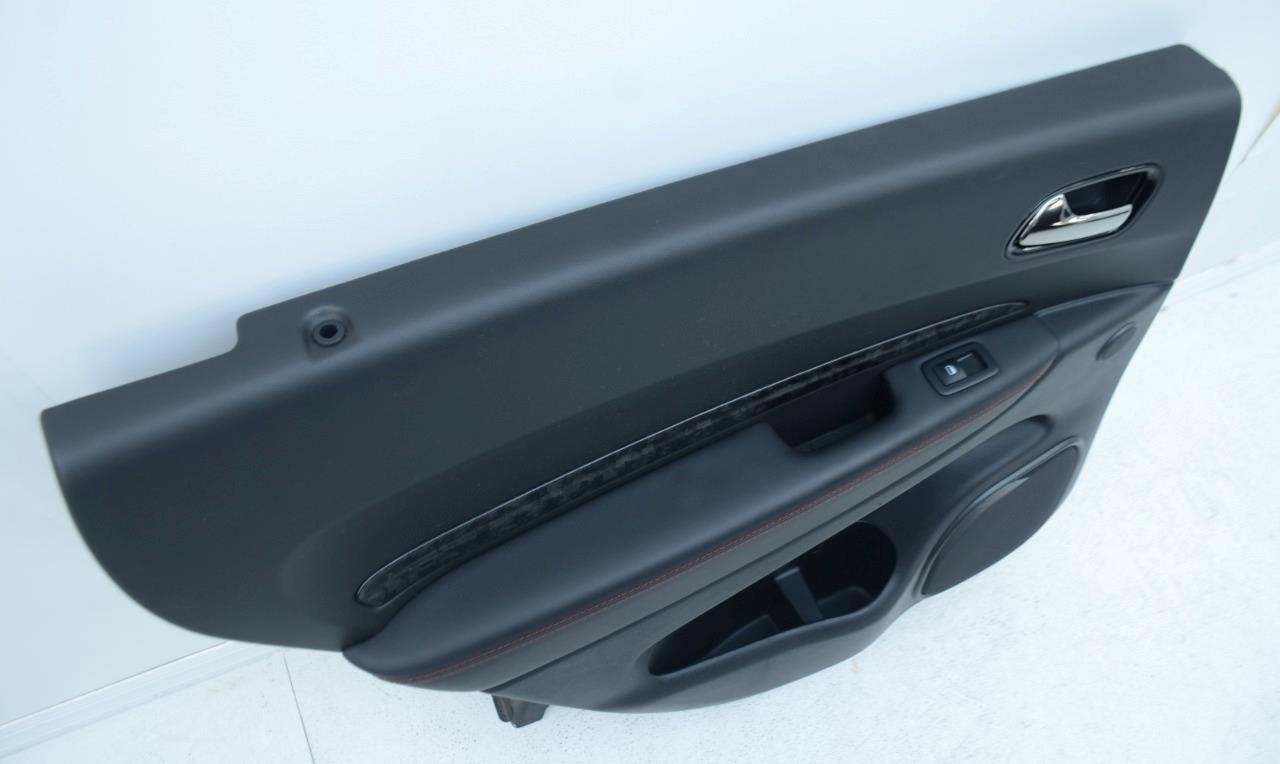 2021 – 2025 DODGE DURANGO RT 392 OEM BLACK LEATHER TRIM DOOR PANELS BLACK CARBON