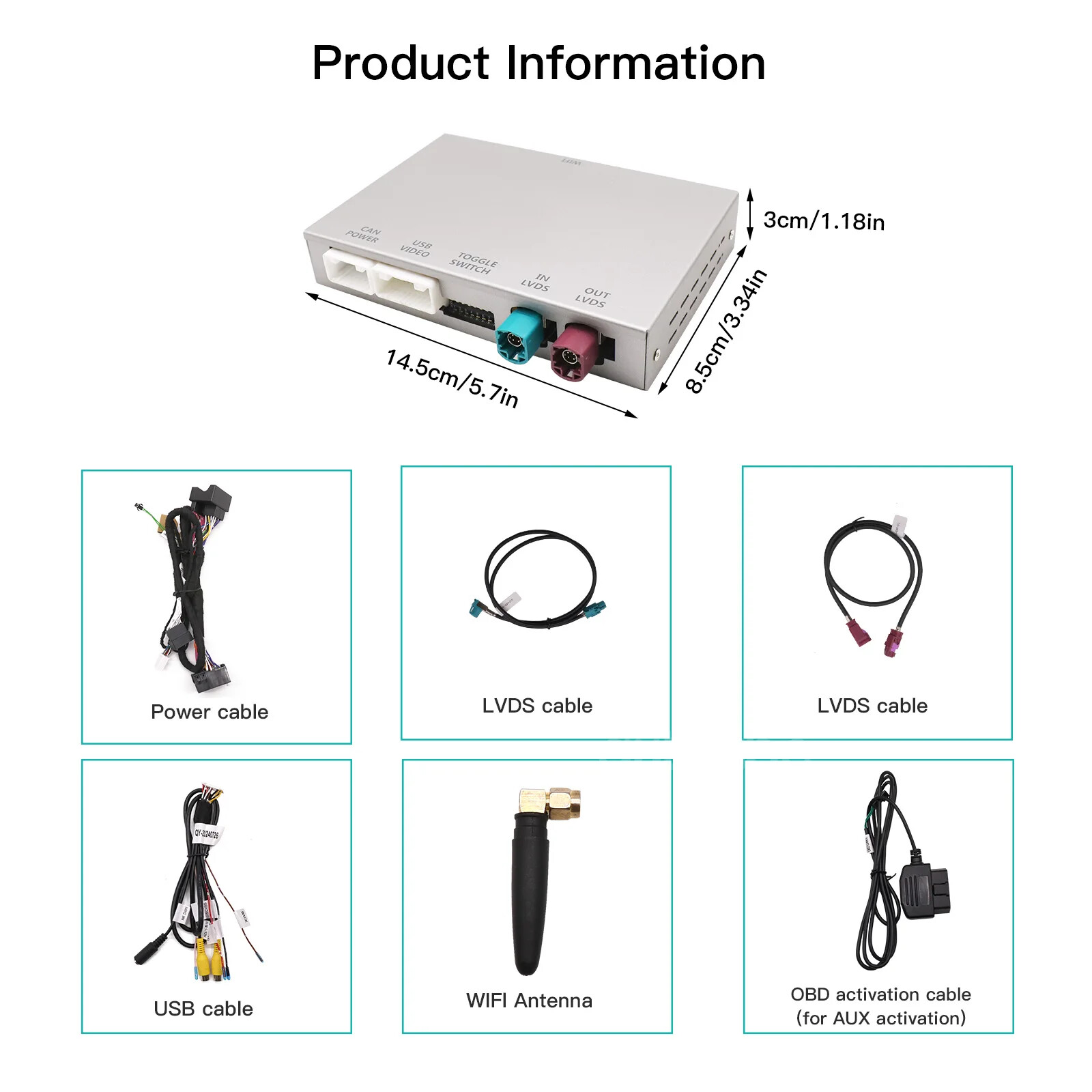 Wireless carplay Android Auto Module for Volkswagen Touareg RNS850 AirPlay Box