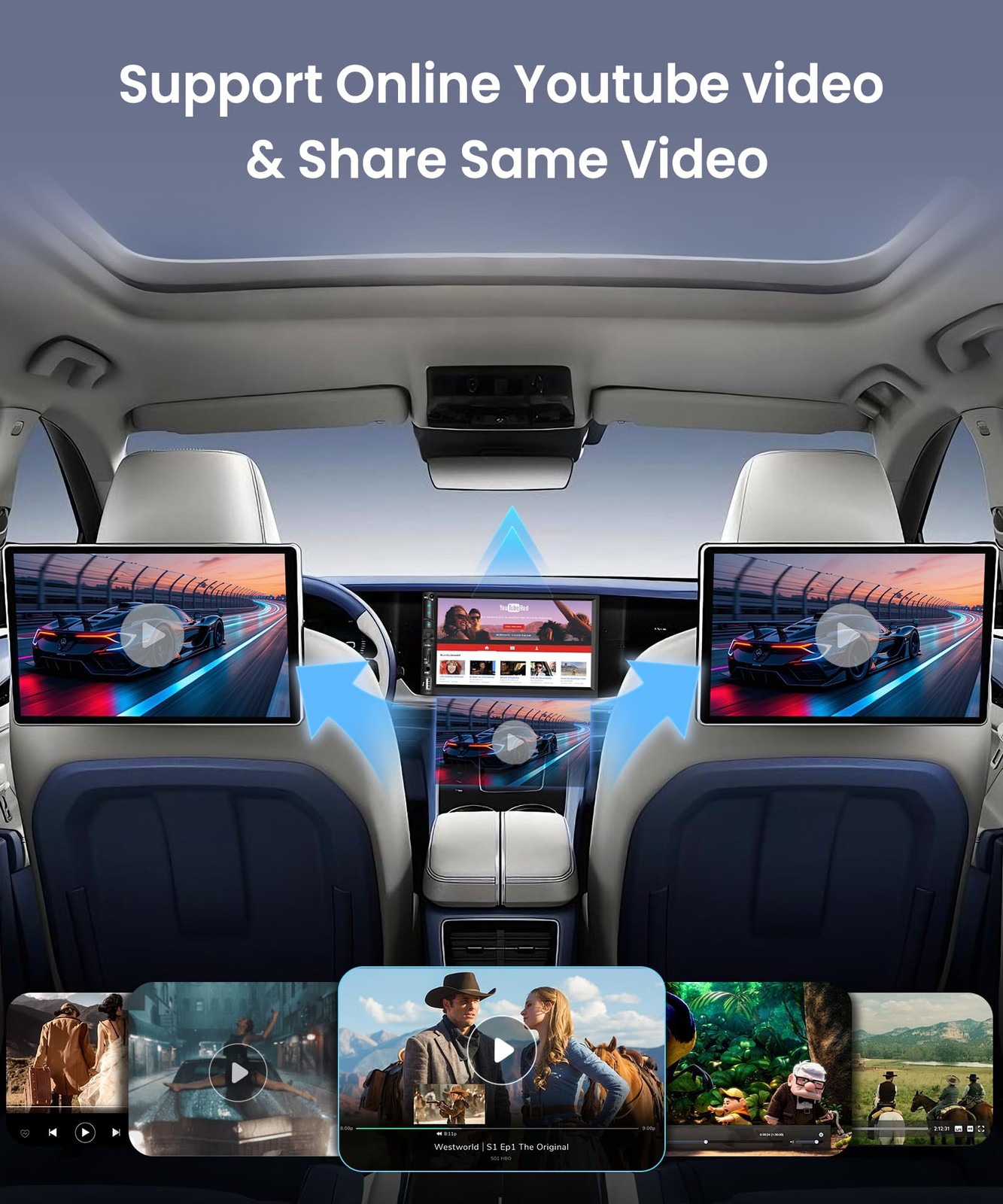 KYNNT 7 Inch Double Din Car Stereo, Wireless CarPlay Android Auto, 2 Din…