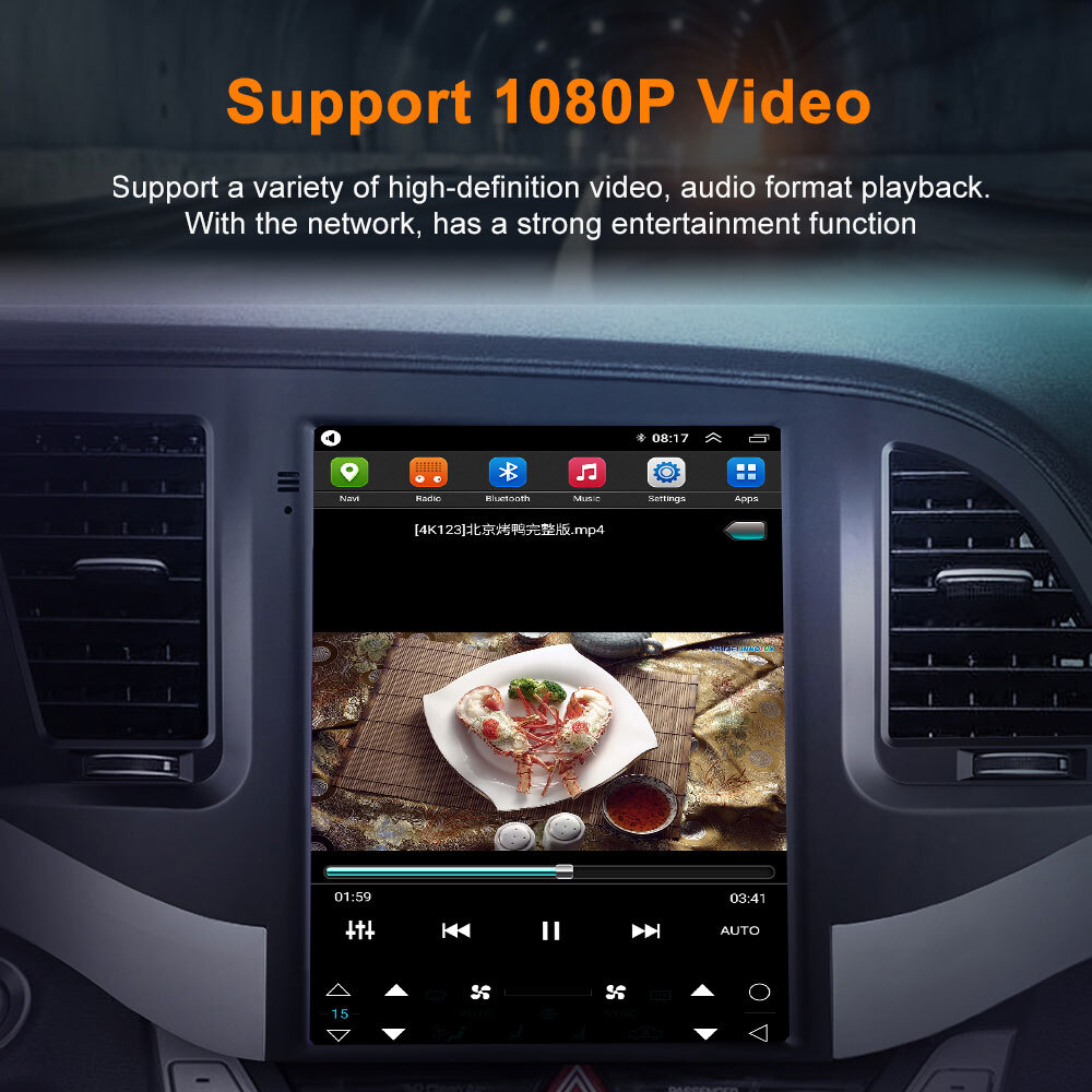 Android 14 Car Radio Multimedia For Toyota Camry 2008-2011 Carplay Stereo GPS BT
