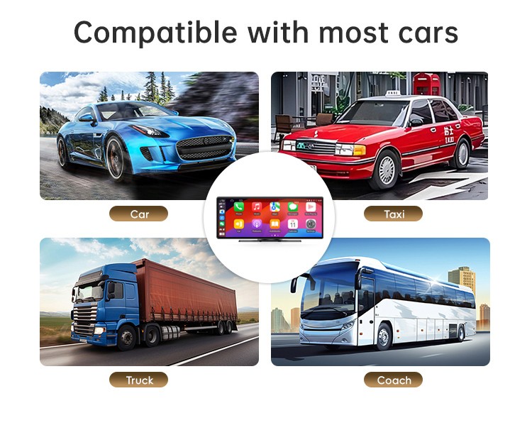 10.26″ Wireless CarPlay Android Auto Dash Screen 4K FM Touch Screen Radio
