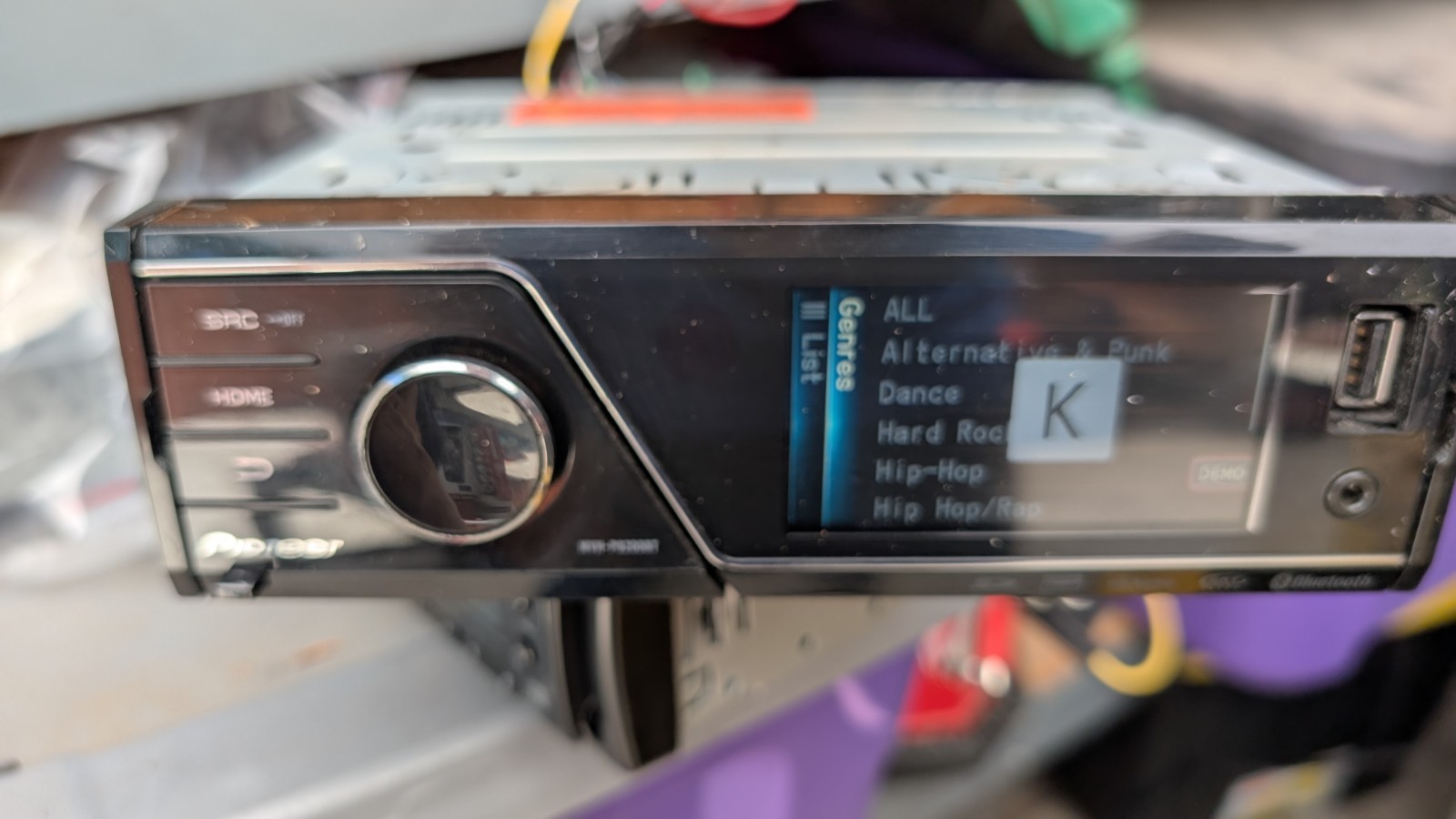 2010 Pioneer MVH-P8200BT Digital Media Receiver Head Unit Car Audio Untested