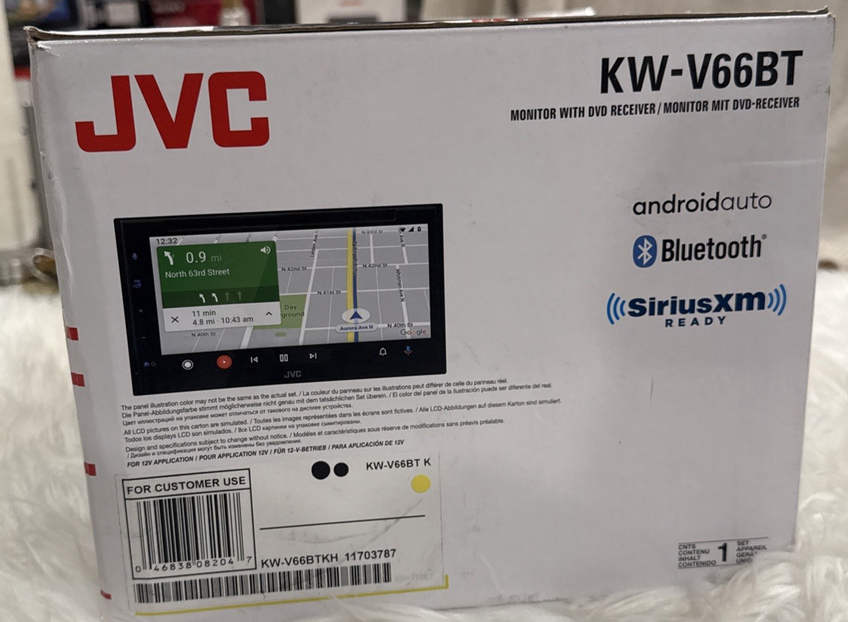 JVC KW-V66BT 6.8″ Monitor with DVD Receiver, Capacitive Touch Monitor-OPEN BOX!