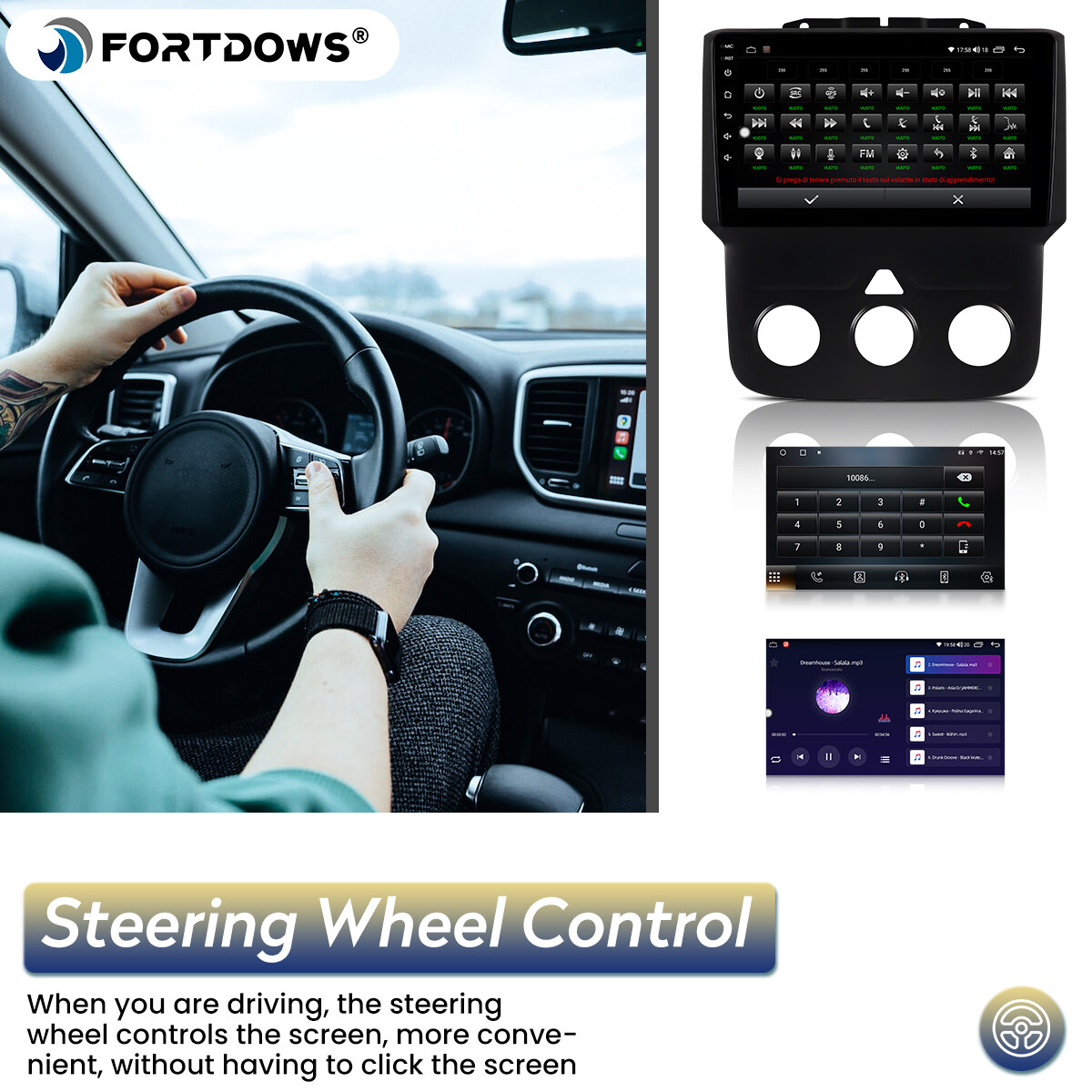 Wi-fi Radio Stereo for Dodge Ram 1500 2500 3500 2013-2018 Carplay Android GPS FM