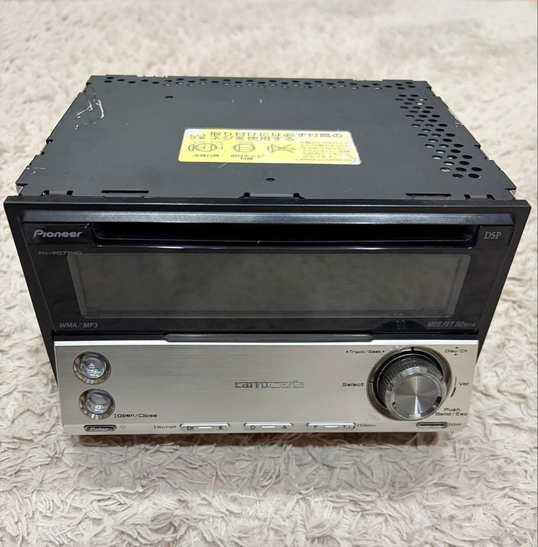 Pioneer Carrozzeria FH-P077MD 2DIN Car Audio CD MD Deck Tested Working l66