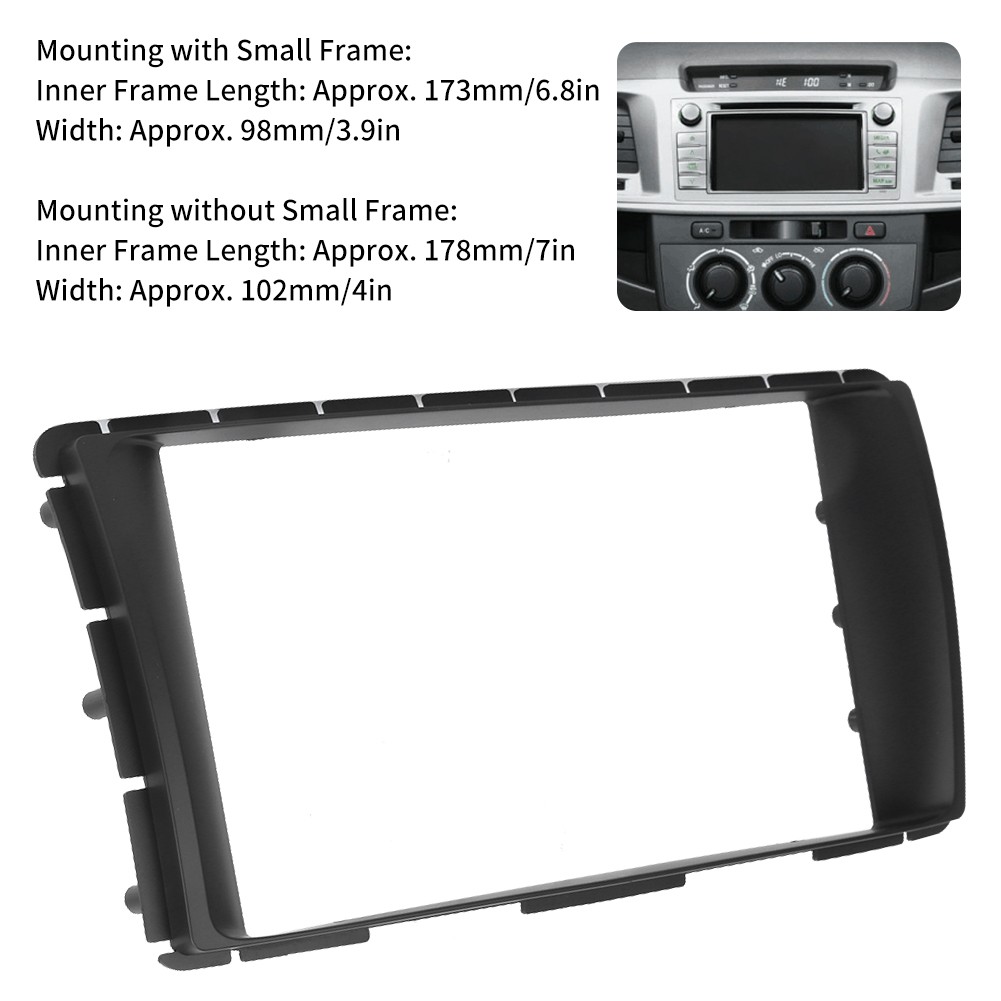 2Din 7in Navigation Fascias Frame DVD Radio Player Panel Trim Fits For