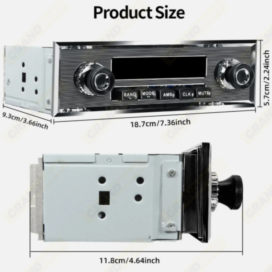 1 Din Car Radio MP3 Player Classic Car Retro Audio Stereo Support FM AUX EQ USB