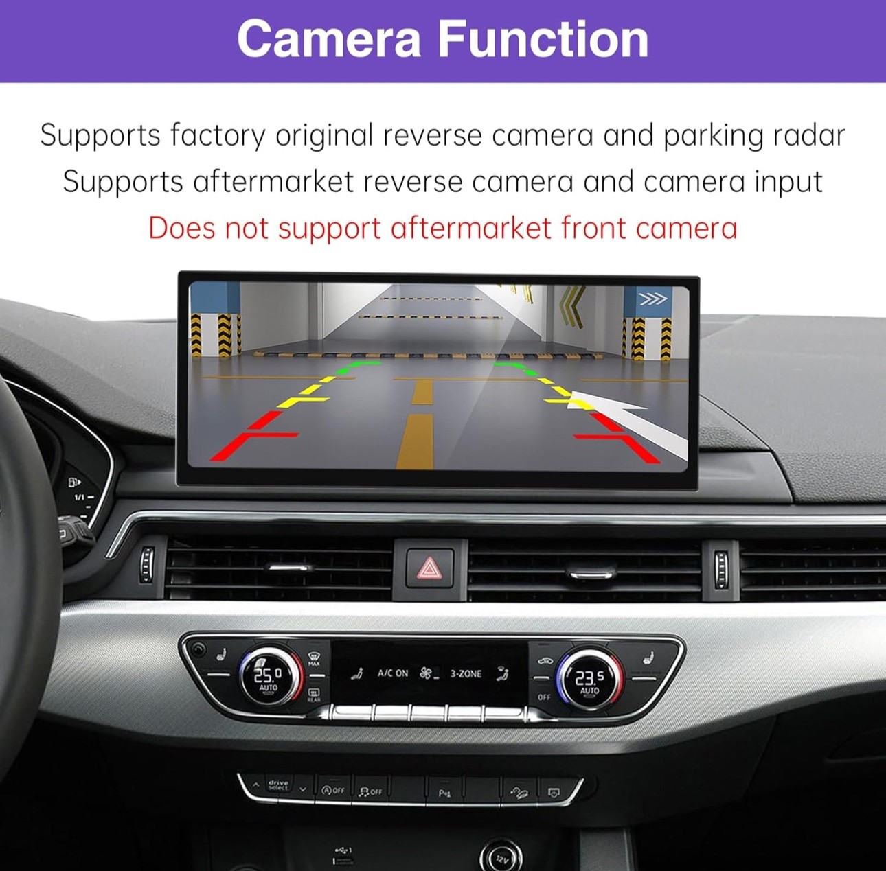 2025 Upgraded 12.3″ Ultra-Narrow Touchscreen Wireless CarPlay Android Auto Recei