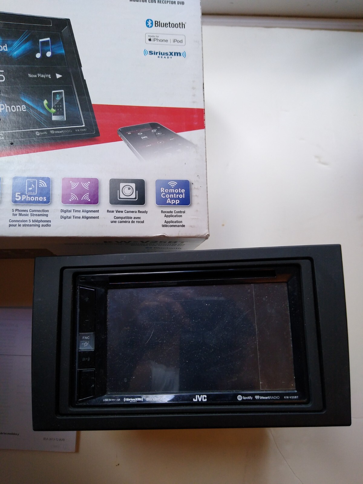 JVC KW-V25BT 6.2″ Touchscreen Multimedia Receiver. (Bluetooth, Mp3,SD,DVD 📀)