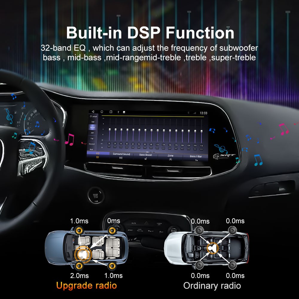 8+128G Car Stereo for Dodge Charger Challenger SRT Hellcat 2010-2023 GPS Radio