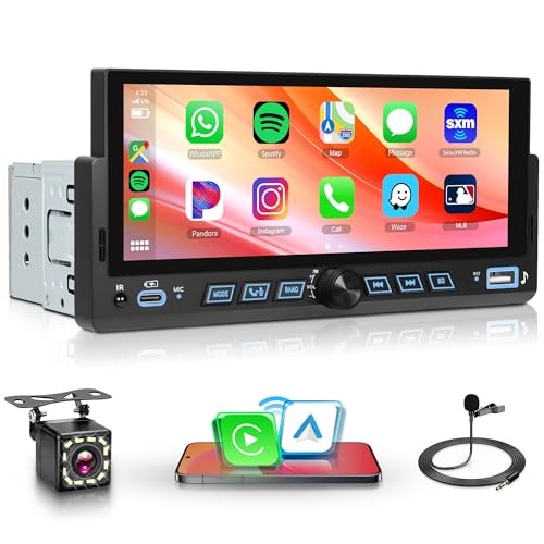 Car Stereo Single Din Wireless Carplay 6.86 Wireless Carplay Android auto 2