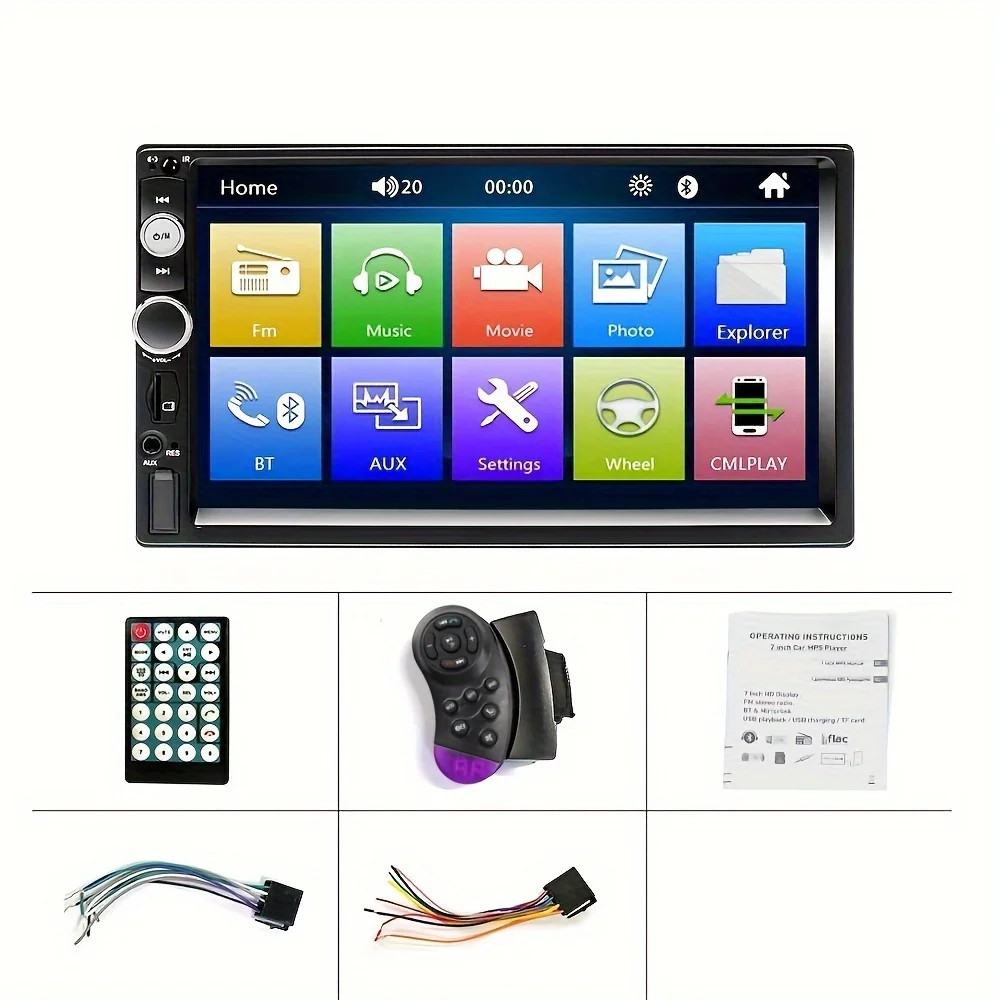 Car Stereo 7″ 2Din Radio MP5 Player Touch Screen Mirror Link USB TF FM AUX
