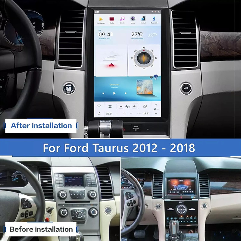 13.6″For 2010-2018 Ford Taurus Car Stereo Radio Carplay GPS Navi Large Screen