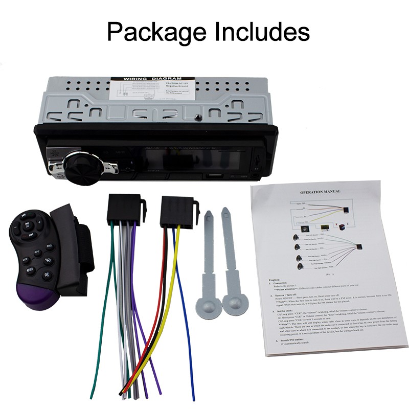 1 Din Bluetooth FM MP3 USB SD AUX With Remote Control Car Radio Receiver