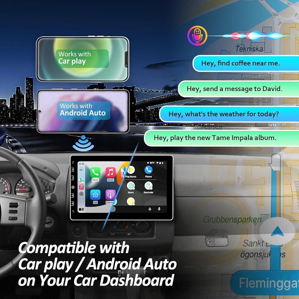 Double Din Car Stereo – 10″ Touchscreen Car Stereo + Bluetooth & Back Camera