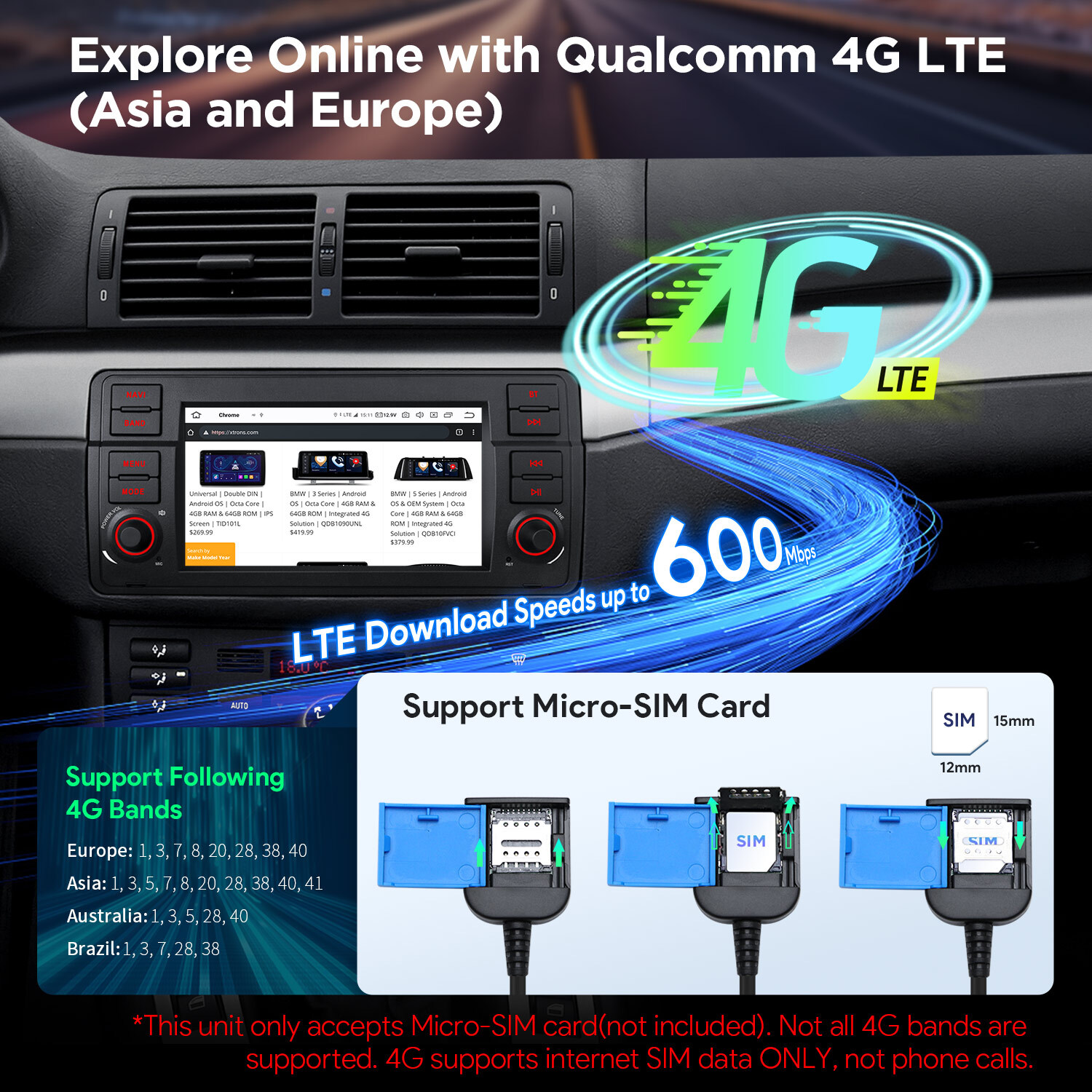 128G For BMW E46 M3 7″ Android 12 GPS Navigator Car Radio DVD Player Navi Stereo