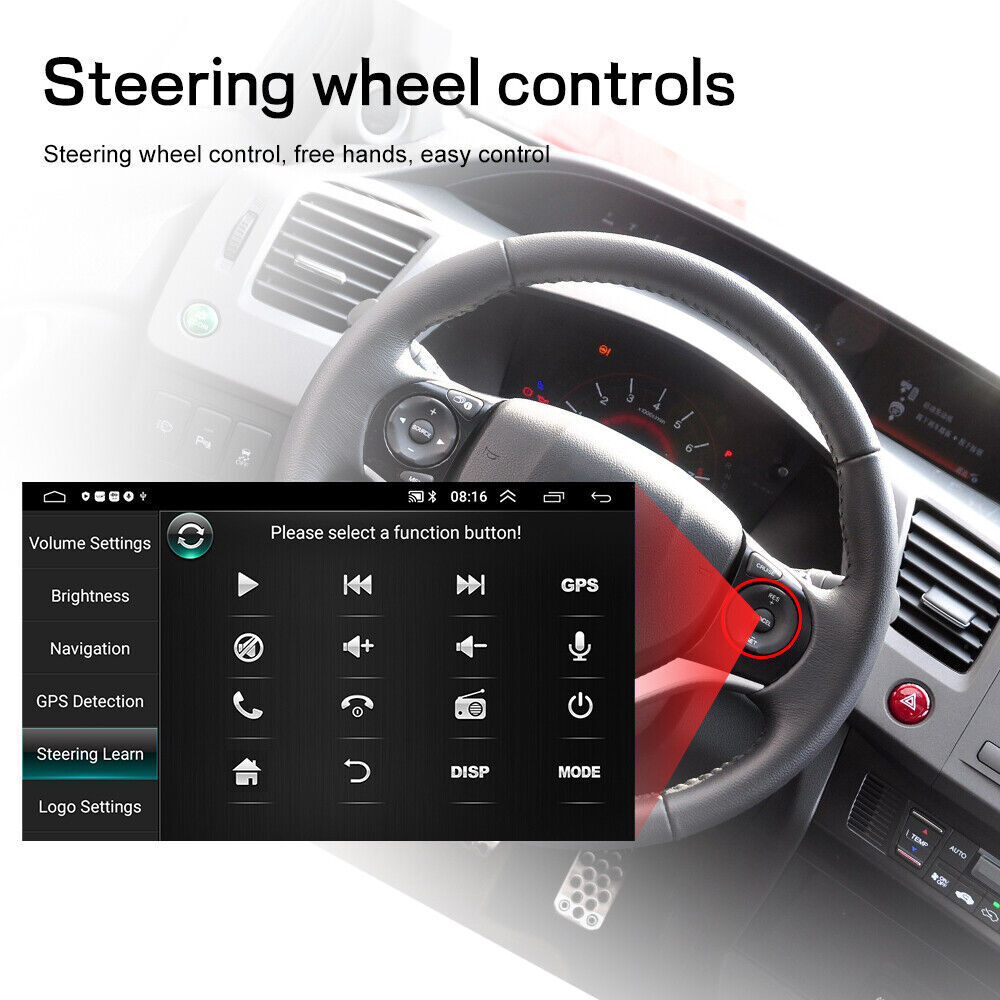 2+32G Android 15 For Honda Civic 2012-2015 Wireless Carplay Car Stereo Radio GPS