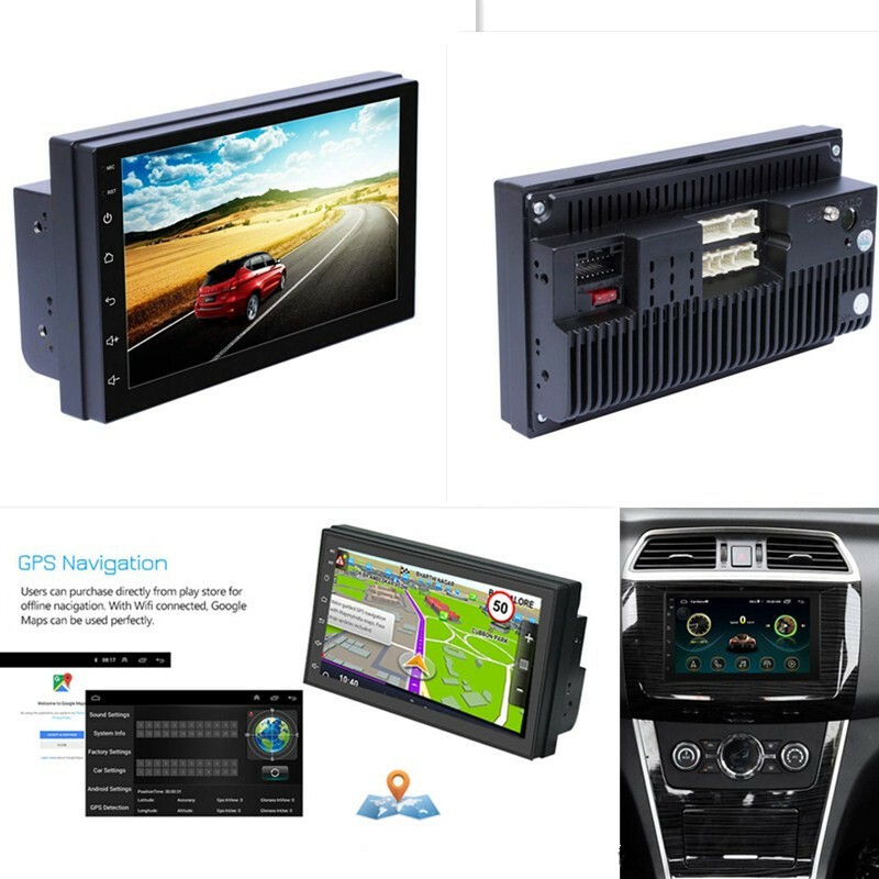 7″ Double 2 Din Car MP5 Player Bluetooth Touch Screen Stereo Radio Audio Mrrior;