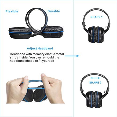 IR Headphones for Car DVD System, Universal 2 Channel Wireless Infrared