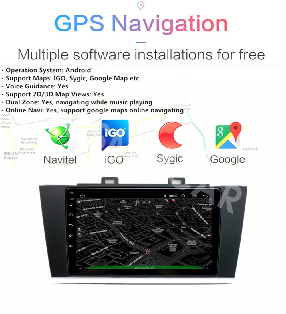 2 Din Car MP5 Player Stereo Radio Touch Screen Fit For 2015-2019 Subaru Outback