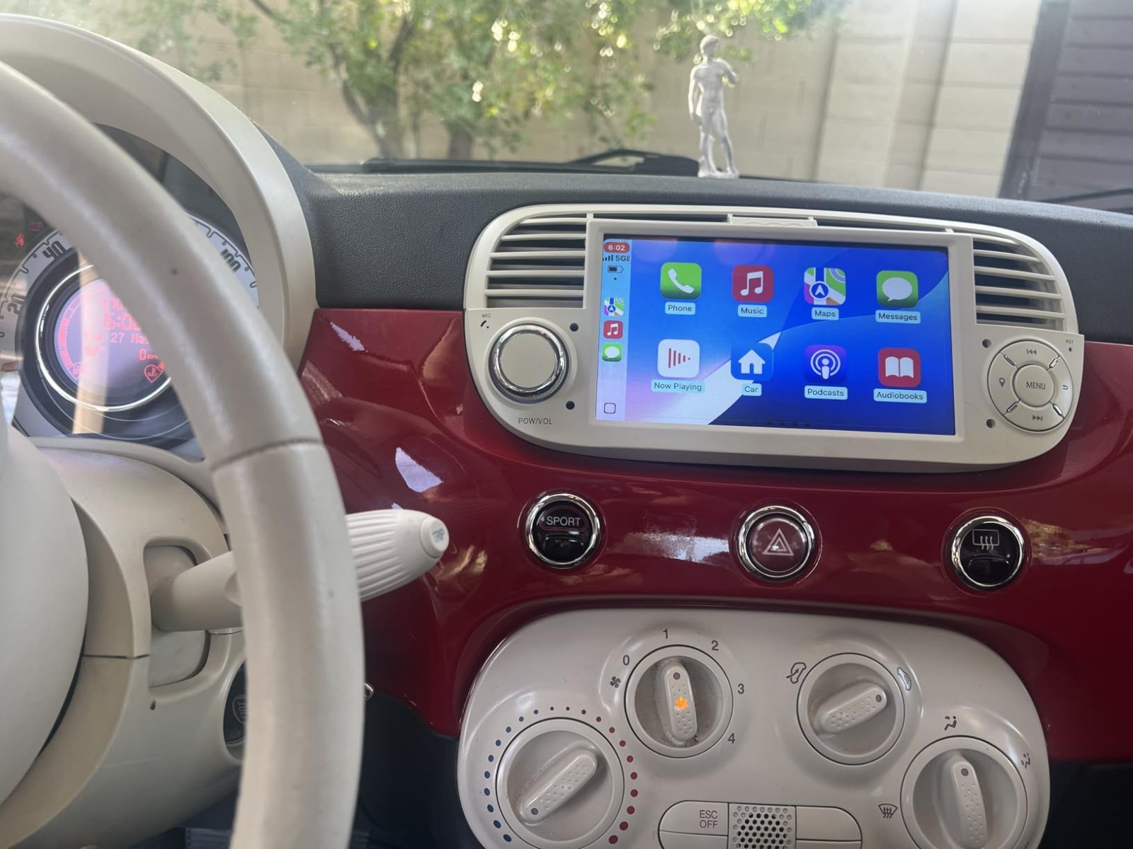 For 2007-2015 Fiat 500 7″ Car Stereo Radio Android Auto Carplay Carlink GPS Navi