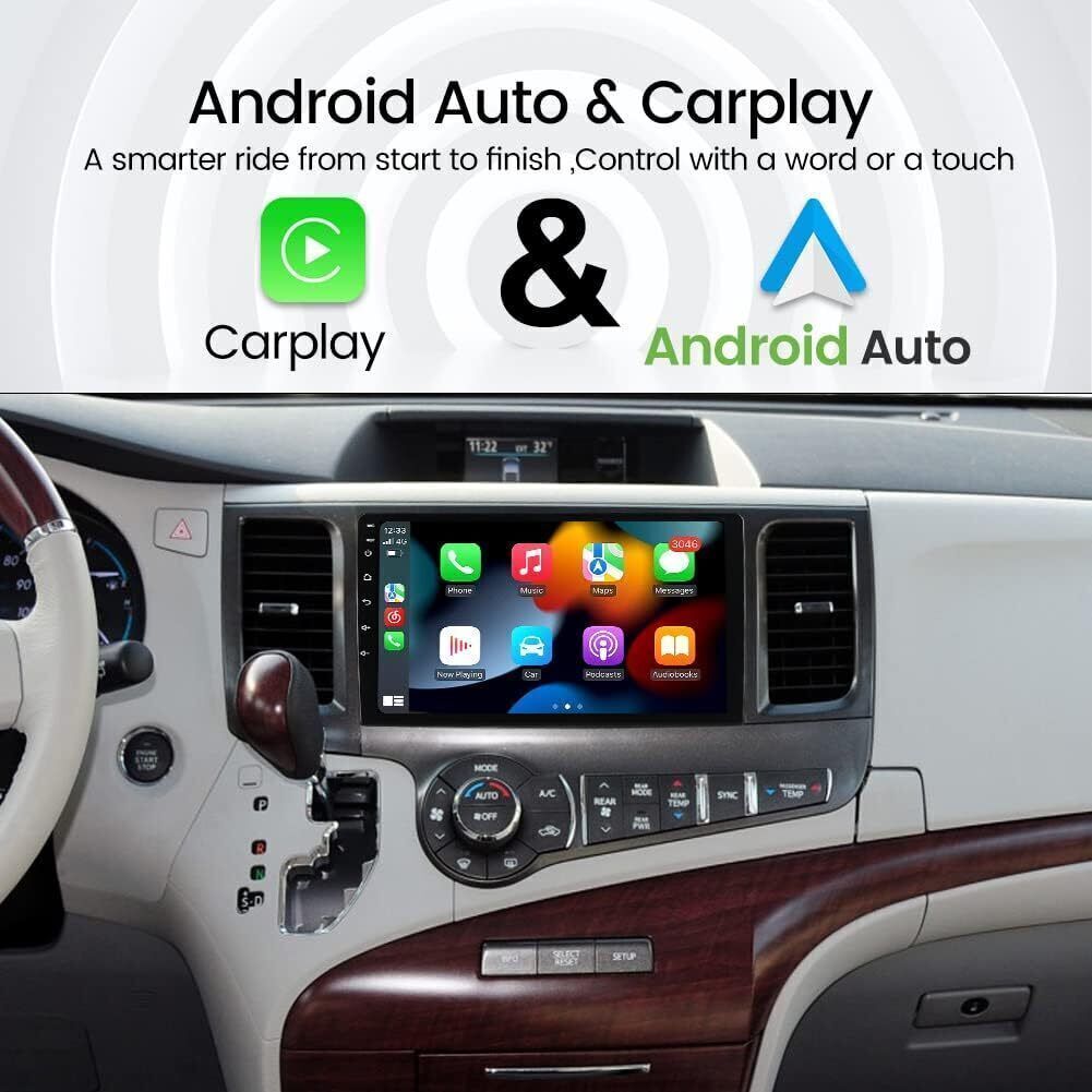 for Toyota Sienna 2011-2014 Radio Car Stereo Apple Carplay Android GPS Nav w/Cam