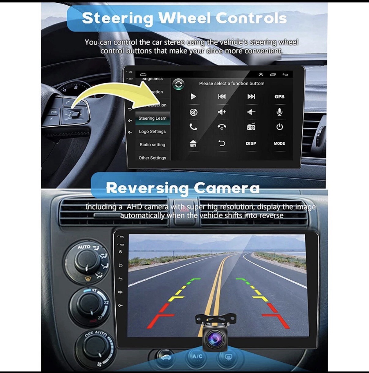 For Honda Civic 2001-2005 Android Car Stereo Apple Carplay Radio GPS FM 9″