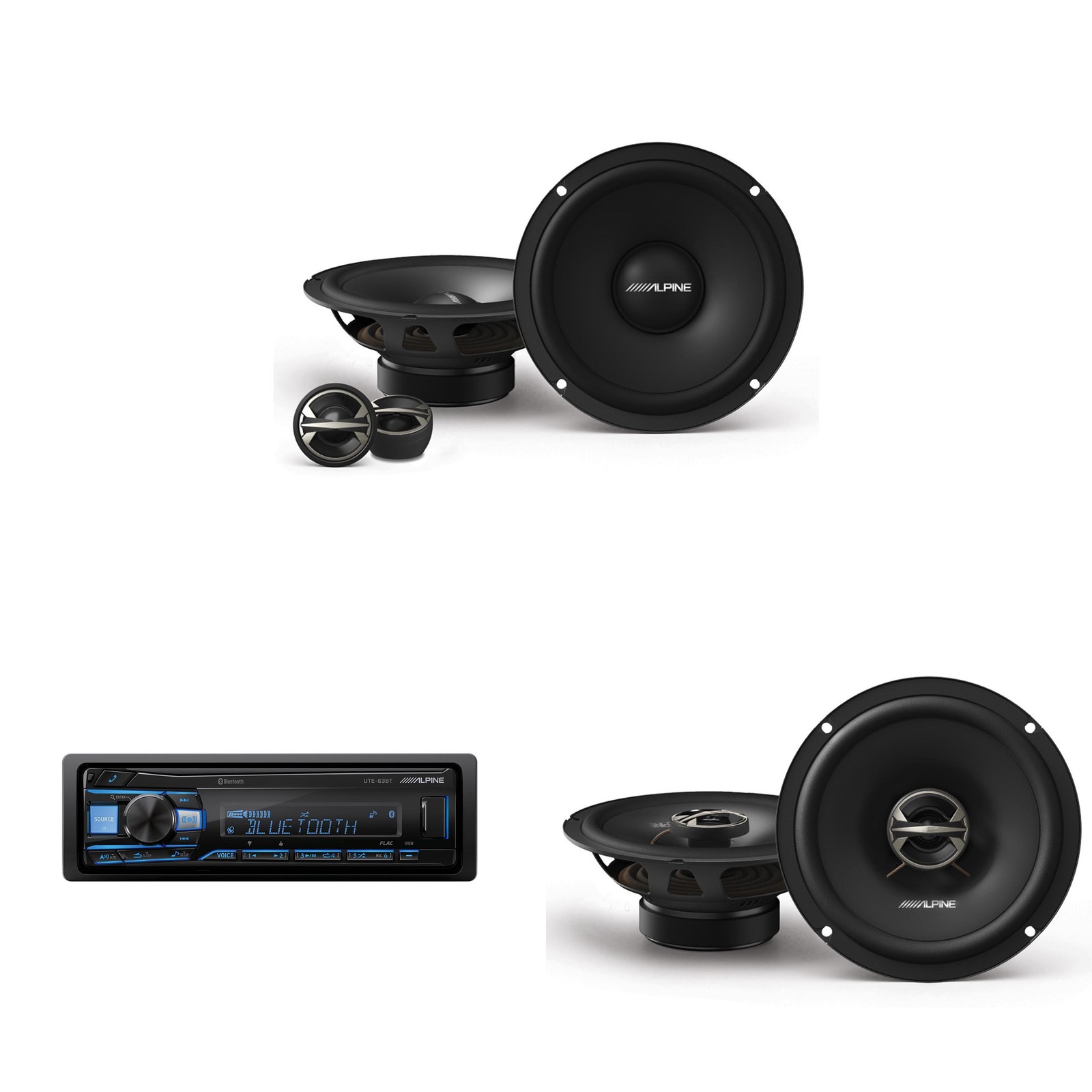 Alpine UTE-63BT Mech-less Digital Media Receiver with Bluetooth® Wireless Tec…
