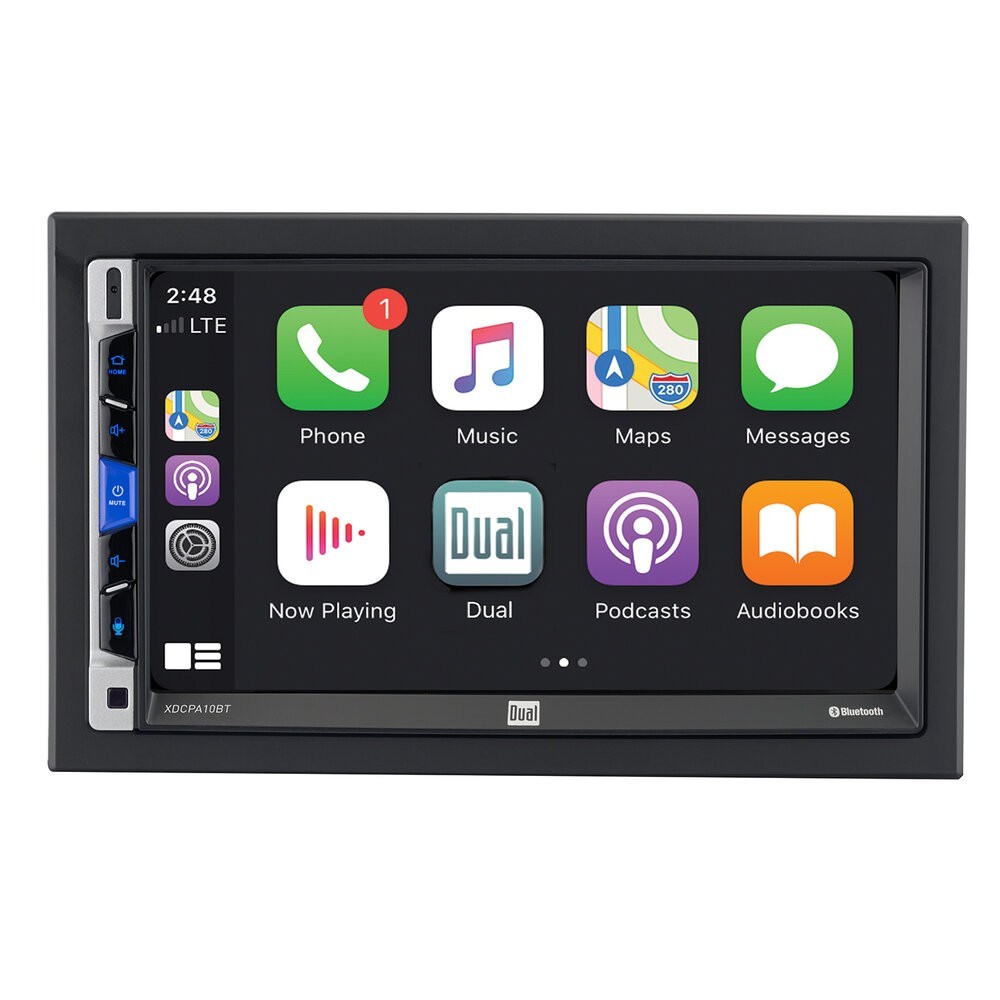 Dual Electronics XDCPA10BT 7 inch Double DIN Car Stereo Apple CarPlay & Android