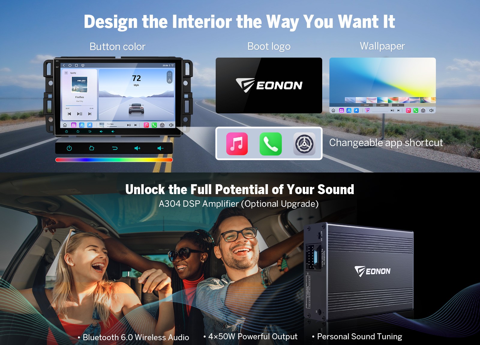 8″ Head Unit GPS Navigation 8+128gb Android 13 For Silverado Tahoe Yukon CarPlay