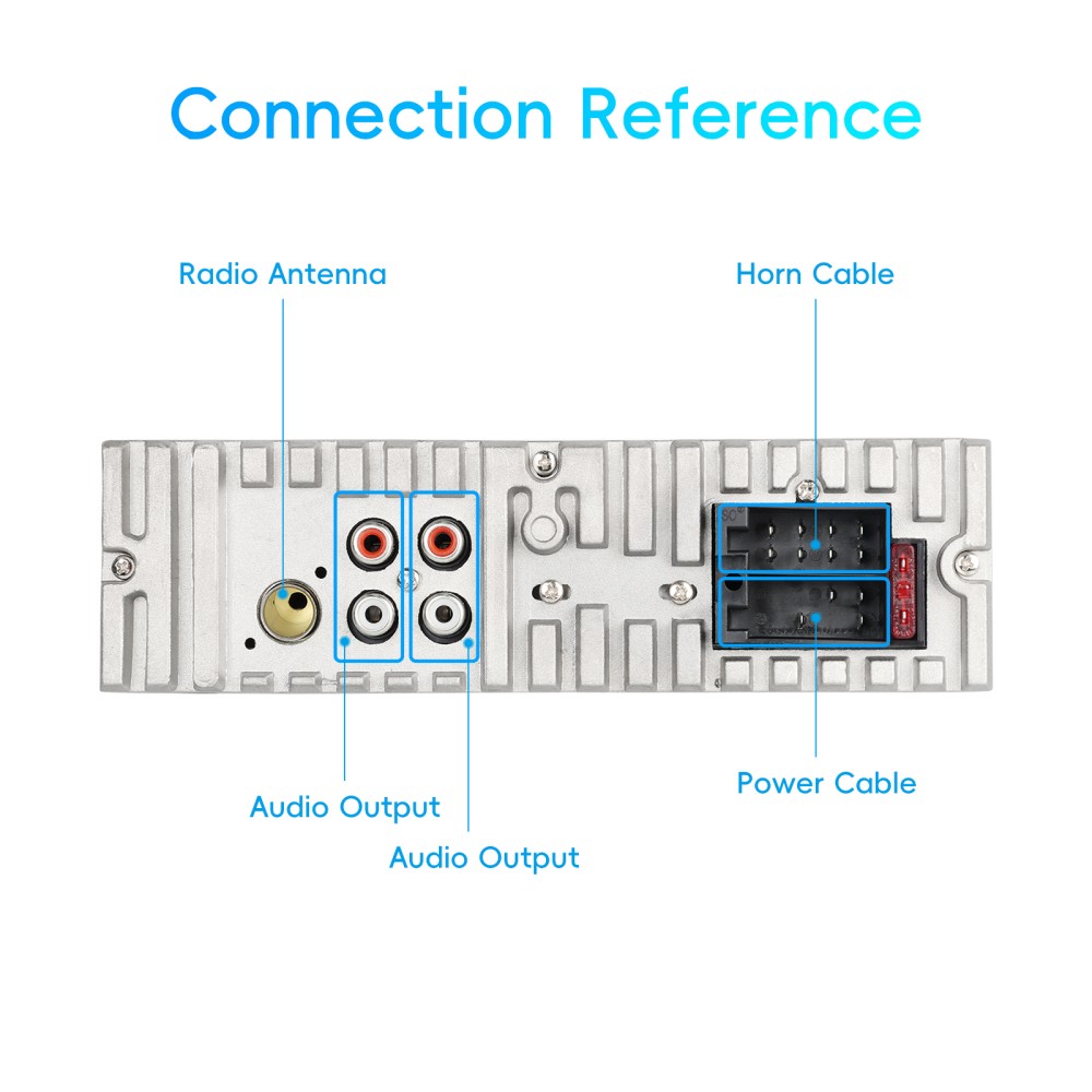 Single 1DIN Car Radio Stereo Bluetooth FM USB AUX Audio In-dash w/ Phone Holder