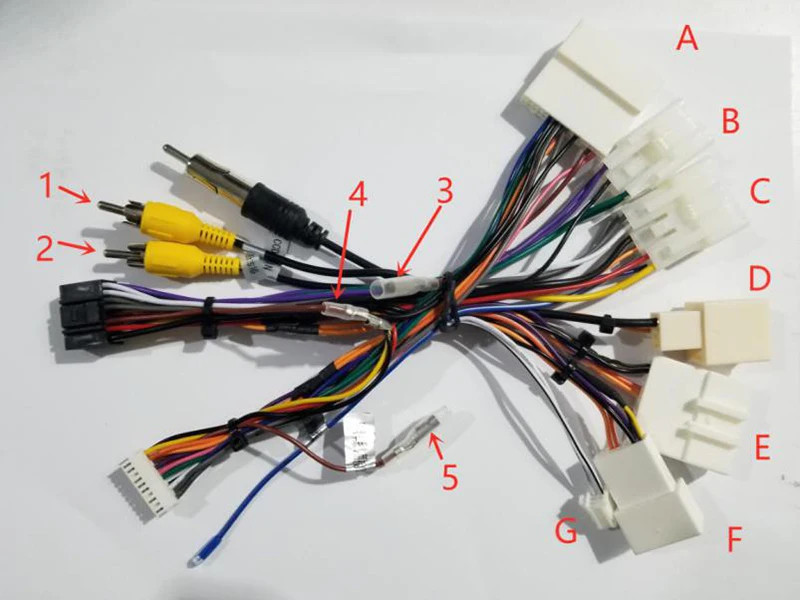 Android Car Radio 16-pin Wire Harness Cable For Toyota Corolla Camry RAV4 Canbus