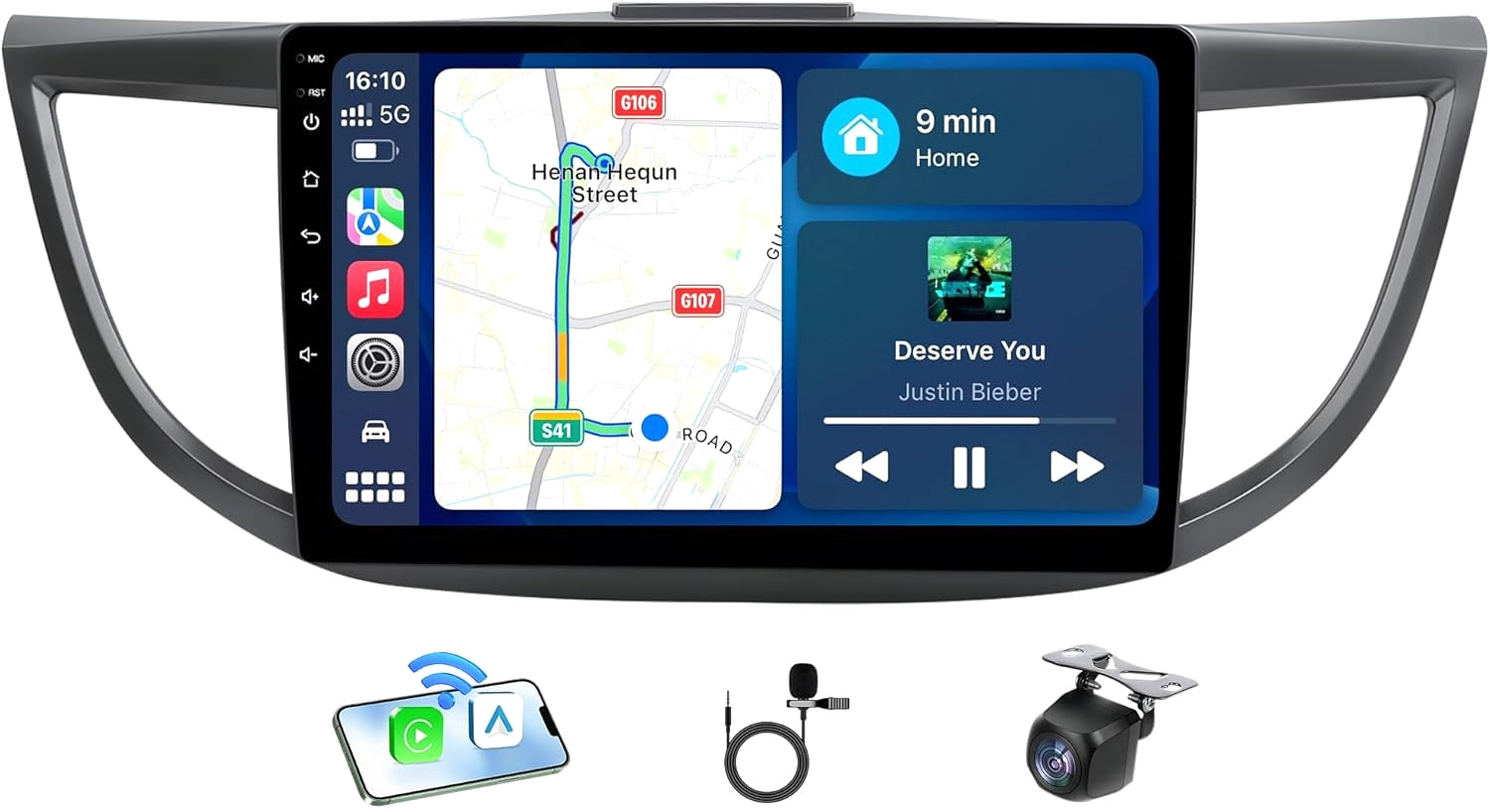 Car Stereo for Honda CR-V 2012–2016, Wireless CarPlay & Android Auto GPS, WiFi