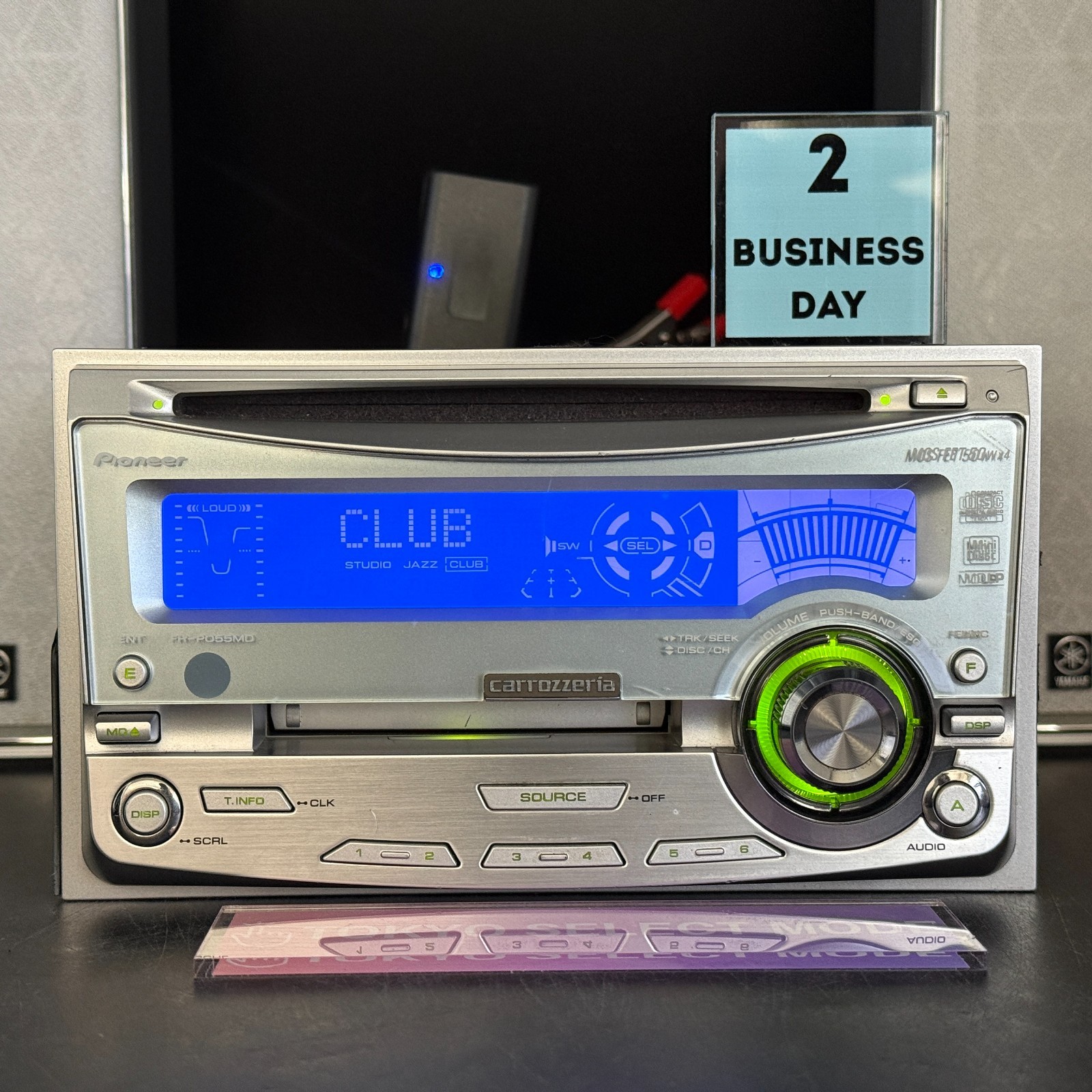 Pioneer Carrozzeria FH-P055MD Car Audio CD MD Bluetooth 2DIN Tested In Stock