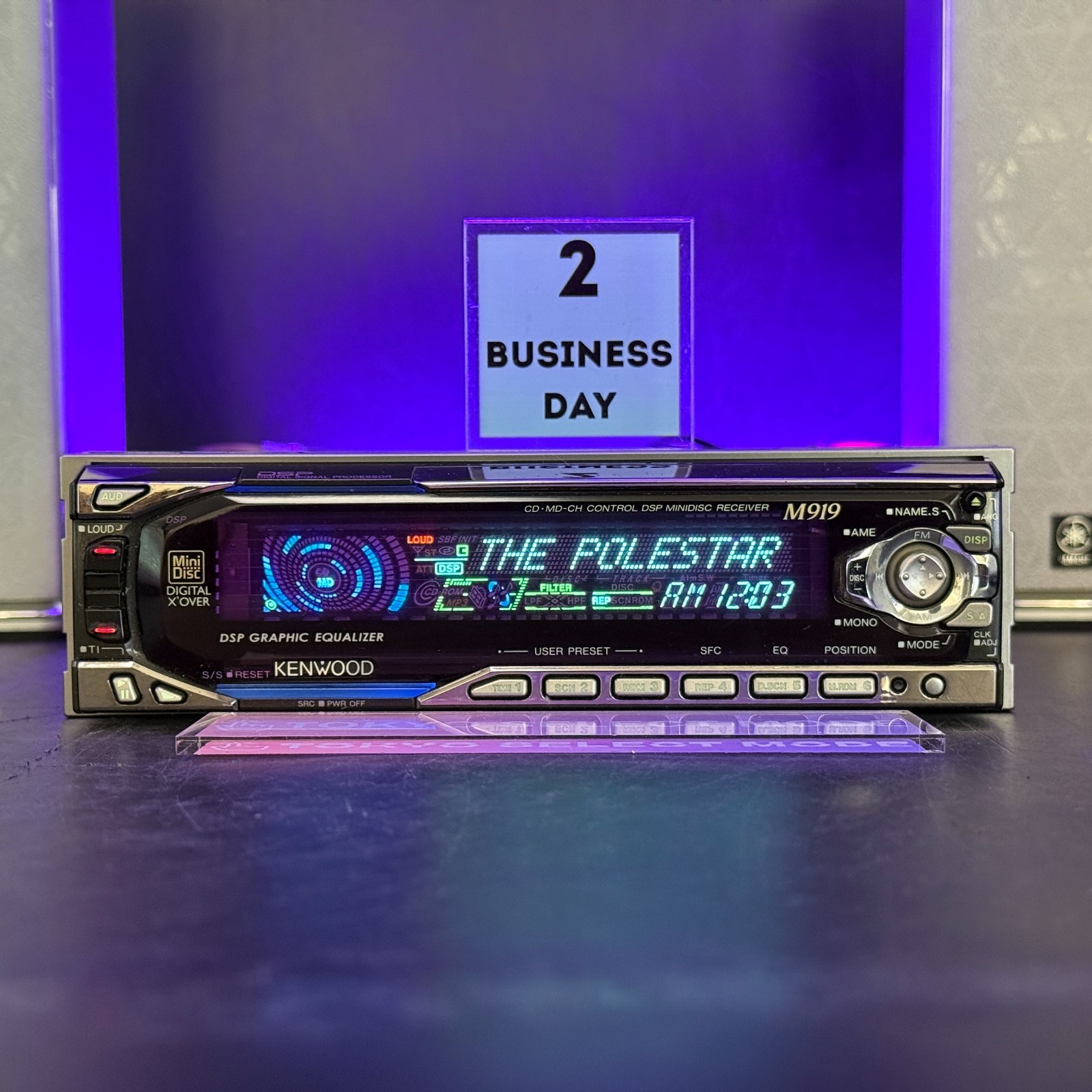 KENWOOD M919 1DIN Car Audio MD Player JDM DSP Spectrum Analyzer Tested In Stock