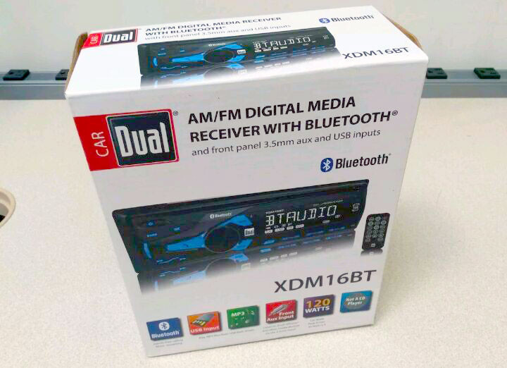 Car Stereo 120 Watts AM FM Digital Media Receiver Bluetooth USB MP3