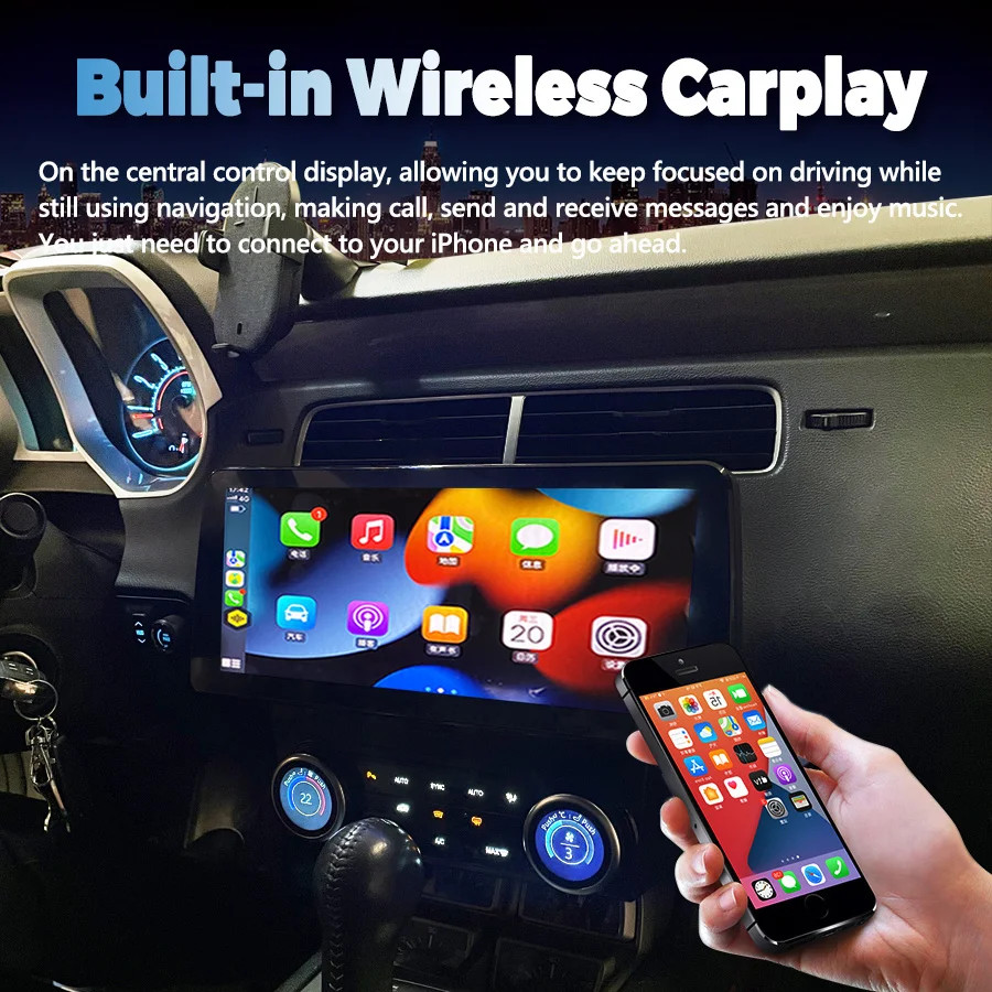 12.3”HD Car Radio GPS Navigation Android 6+128GB For Chevrolet Camaro 2010-2015
