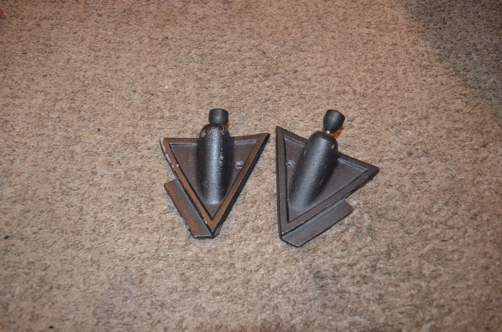 1979-1986 FORD MUSTANG GT MIRROR COVERS BOLT CAPS TRIM BEZEL PAIR LEVERS