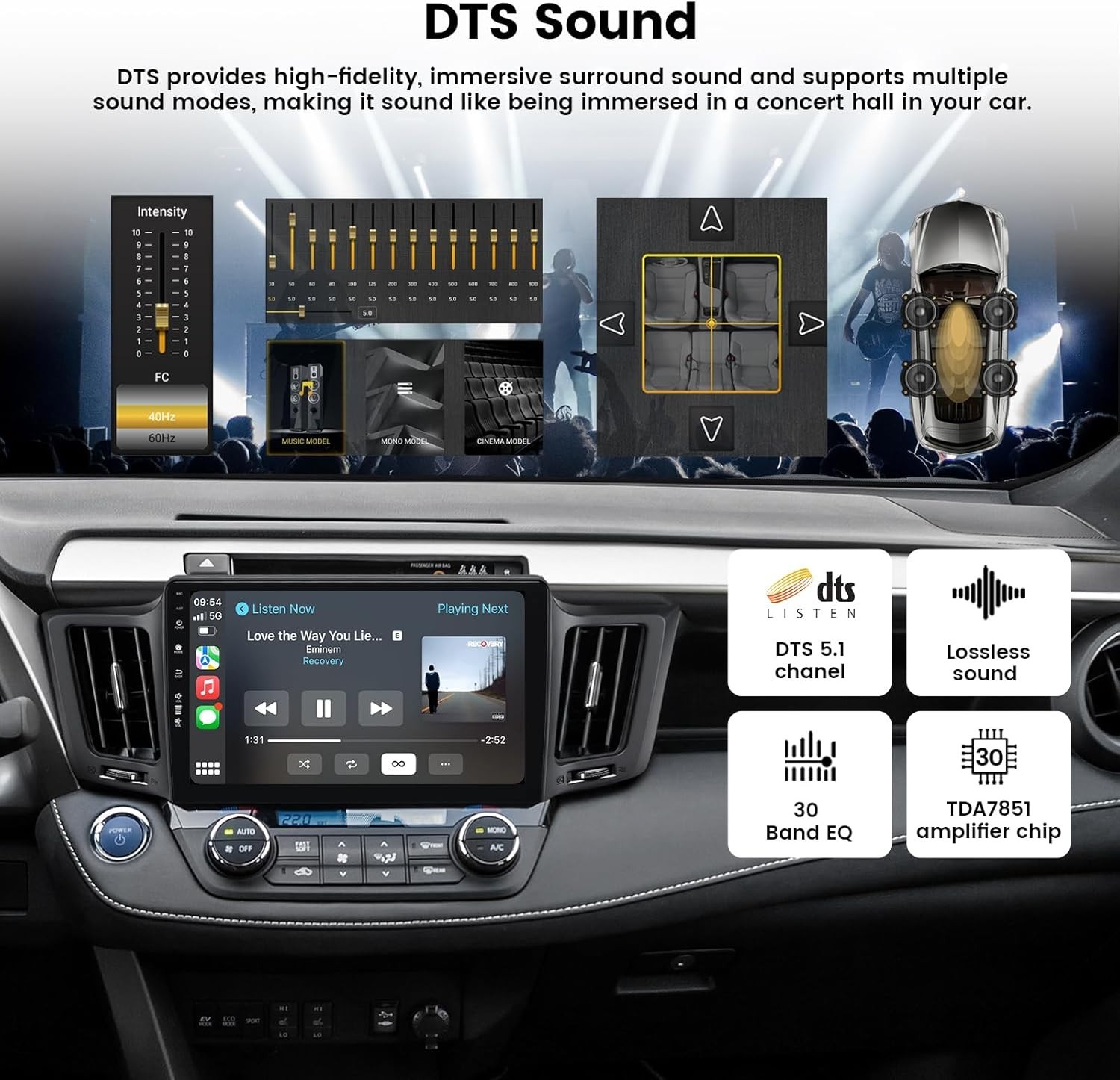 Roadanvi X12 Car Stereo for Toyota RAV4 2013-2018 Android 12 Radio 10.2″ CarPlay
